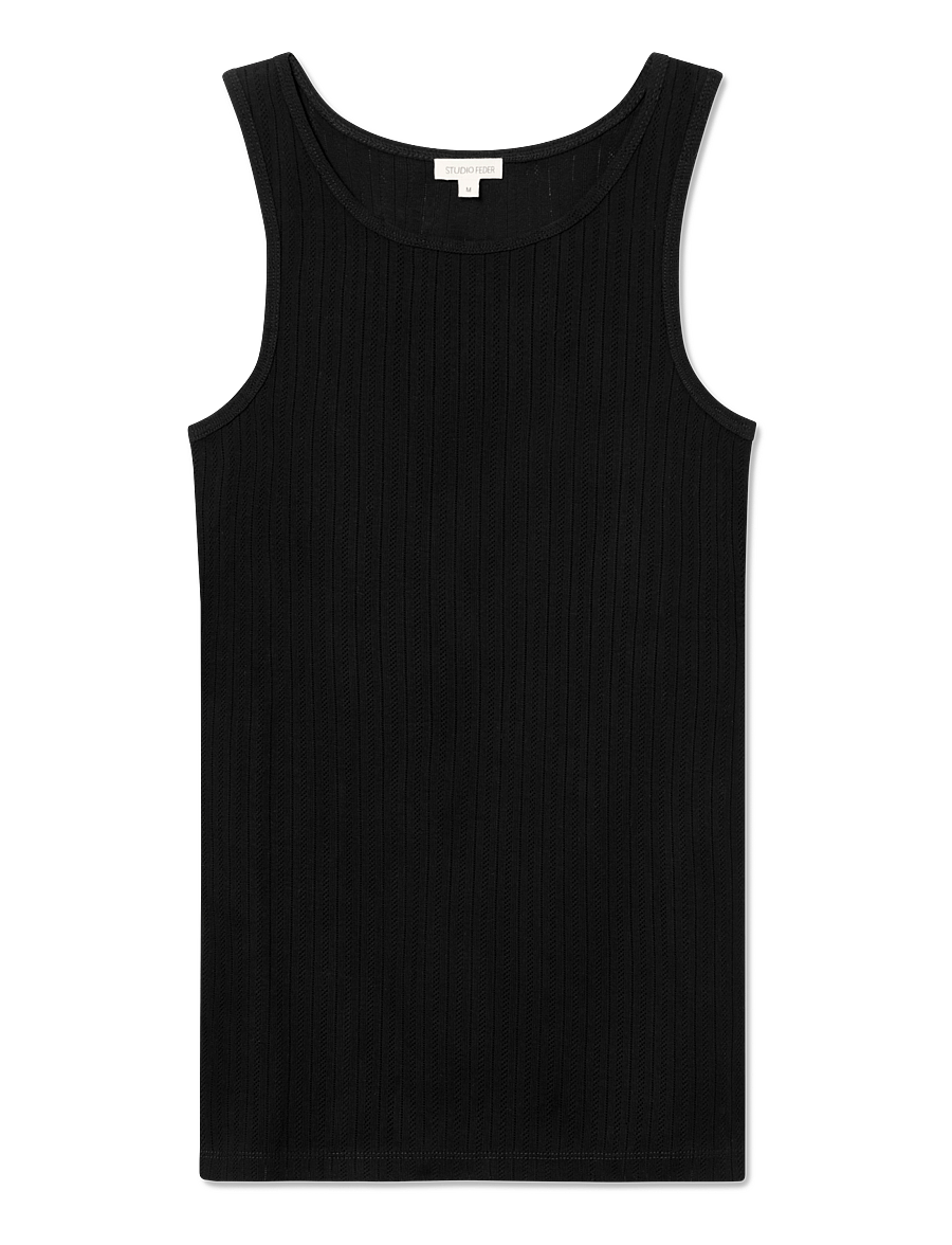 STUDIO FEDER - IRENE TOP - COTTON - Ärmellose tops - black - 0