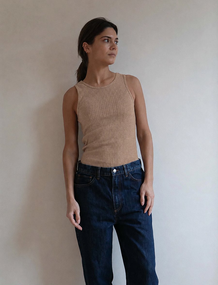 STUDIO FEDER - IRENE TOP - Ärmellose tops - oat melange - 0