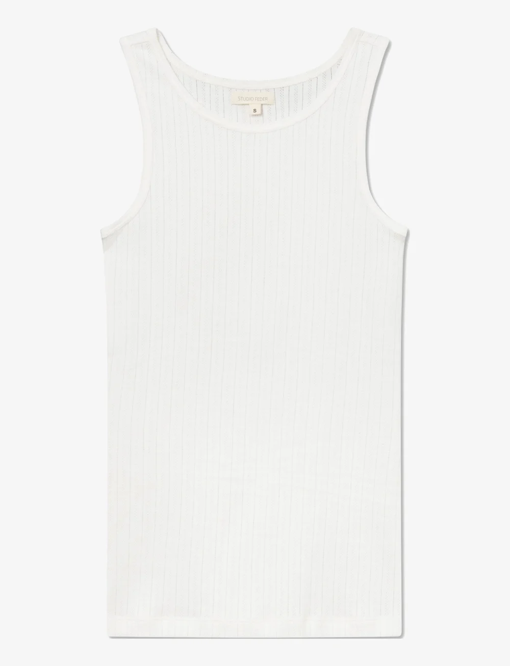 STUDIO FEDER - IRENE TOP - COTTON - tanktops - white - 0