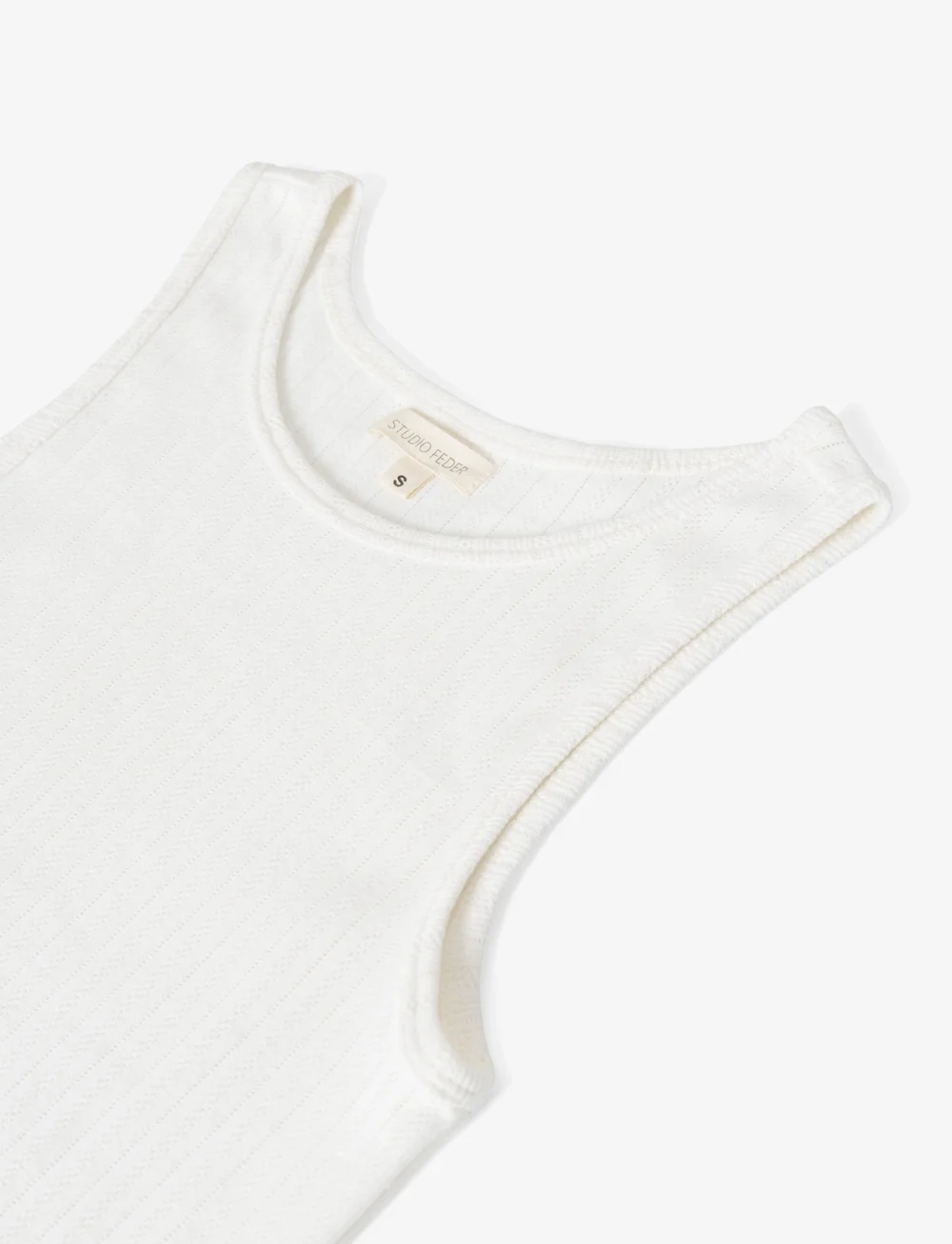 STUDIO FEDER - IRENE TOP - COTTON - tanktops - white - 2