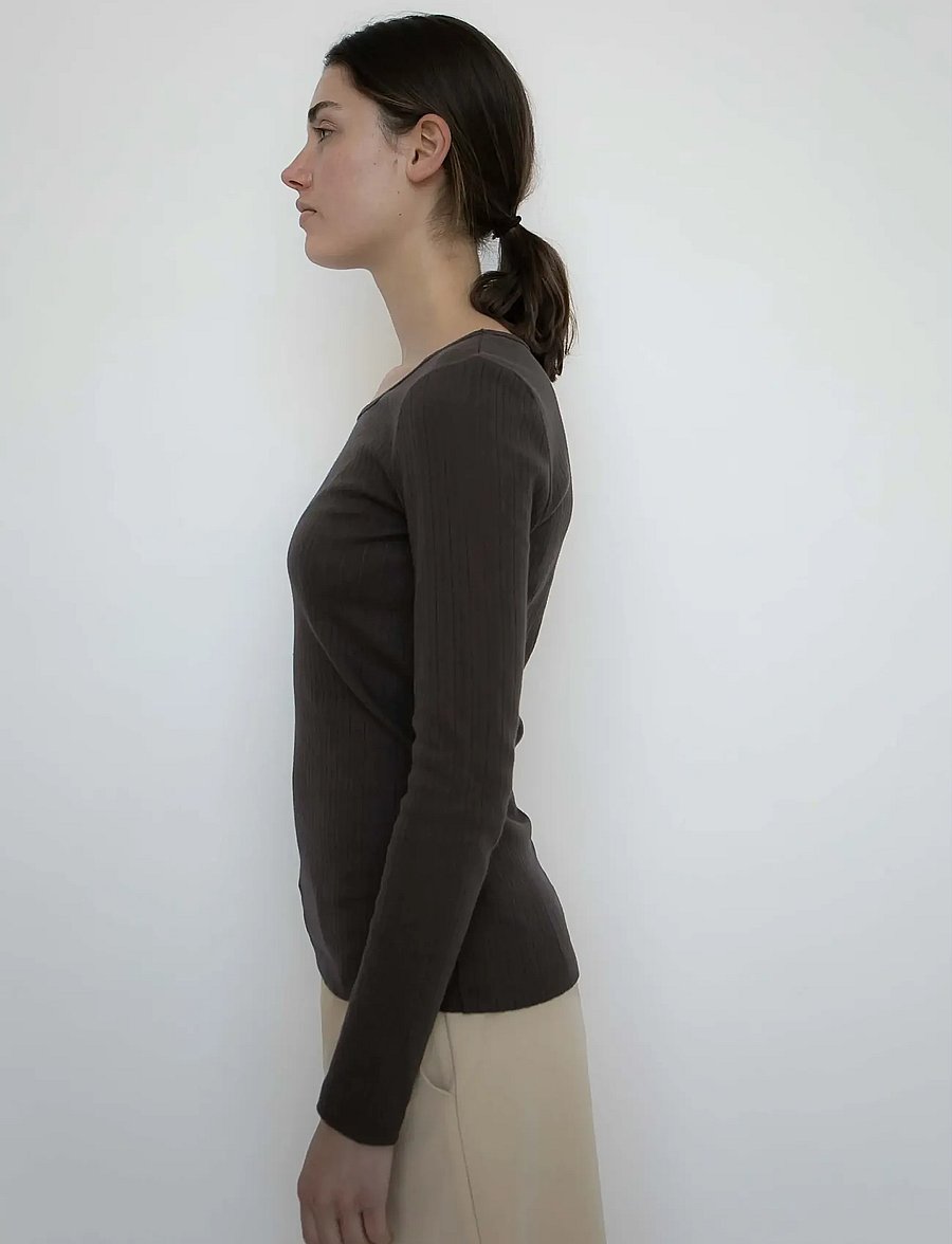 STUDIO FEDER - GERTRUD POINTELLE BLUSE - langærmede bluser - bark - 3