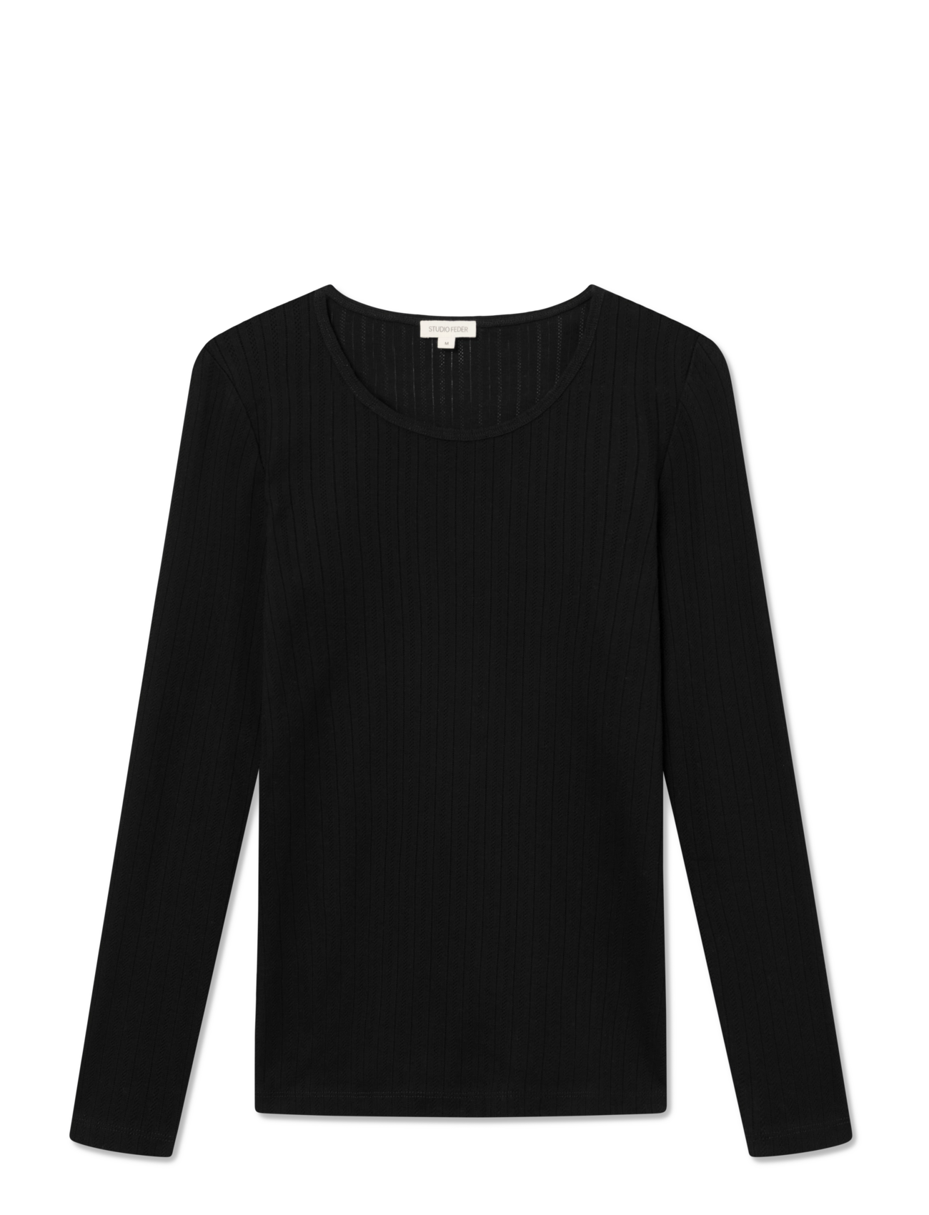 STUDIO FEDER Gertrud Blouse, L, T-shirts & Oberteile, Schwarz - Long-sleeved, Frauen