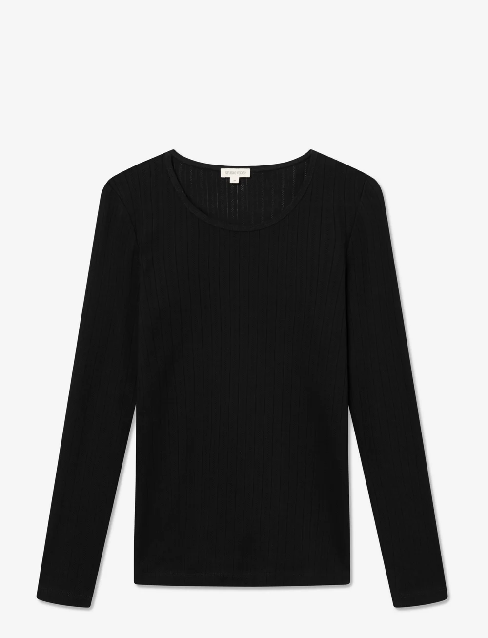 STUDIO FEDER - GERTRUD BLOUSE - COTTON - långärmade blusar - black - 0