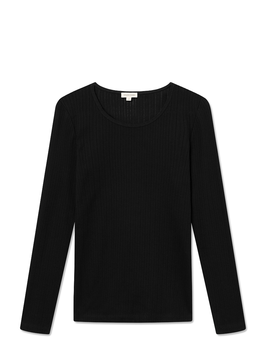 STUDIO FEDER - GERTRUD BLOUSE - blouses à manches longues - black - 0