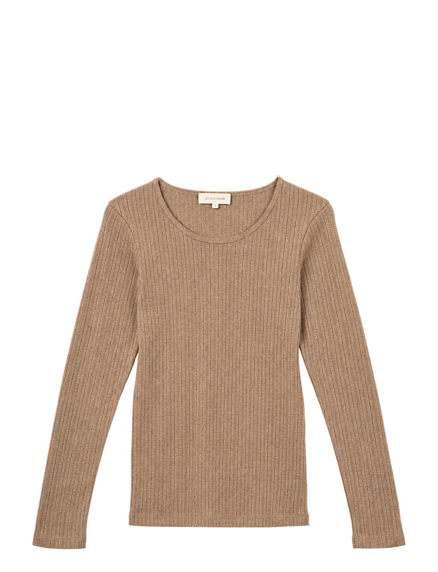STUDIO FEDER - GERTRUD BLUSE - langærmede bluser - oat melange - 1