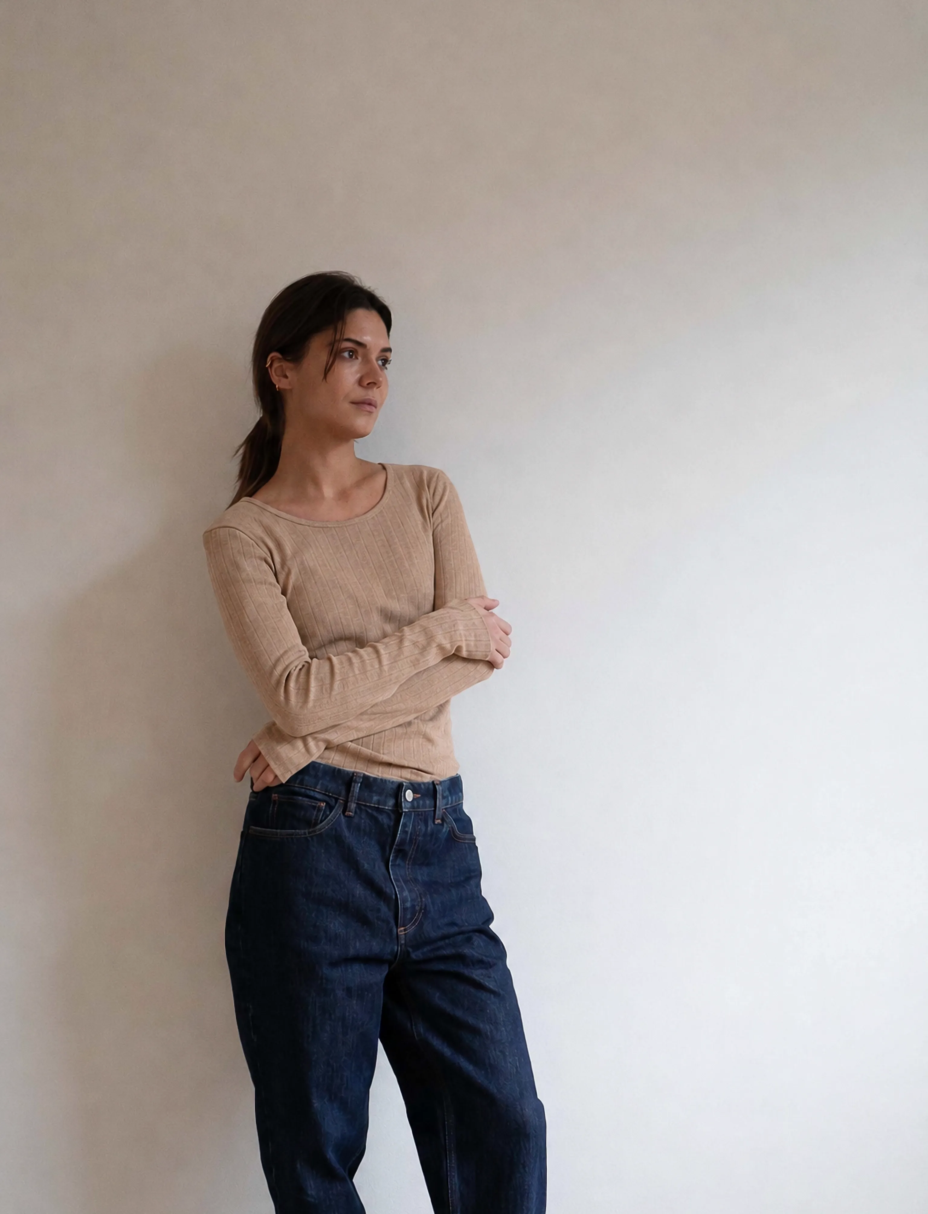 STUDIO FEDER - GERTRUD-BLUS - långärmade blusar - oat melange - 3