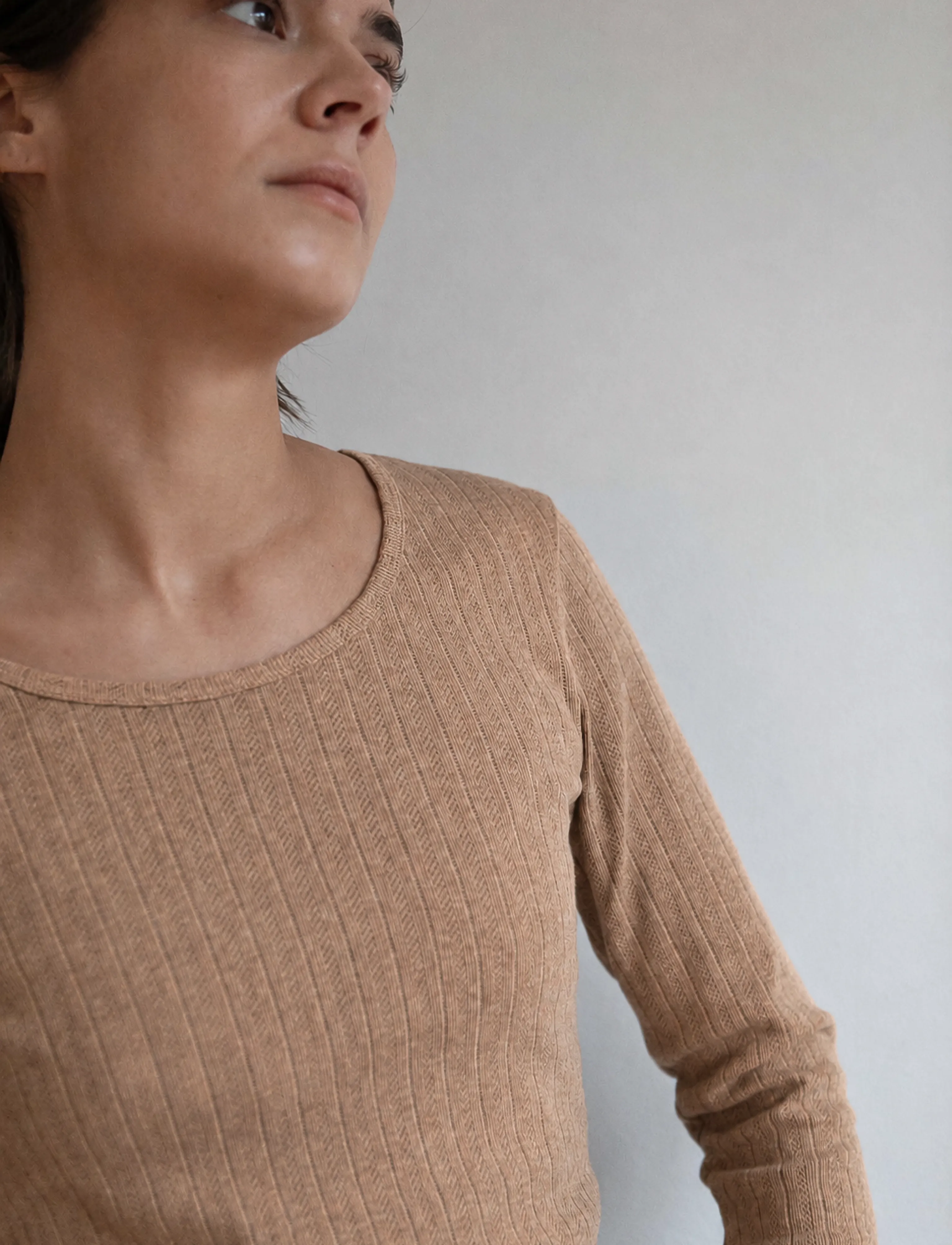 STUDIO FEDER - GERTRUD-BLUS - långärmade blusar - oat melange - 4