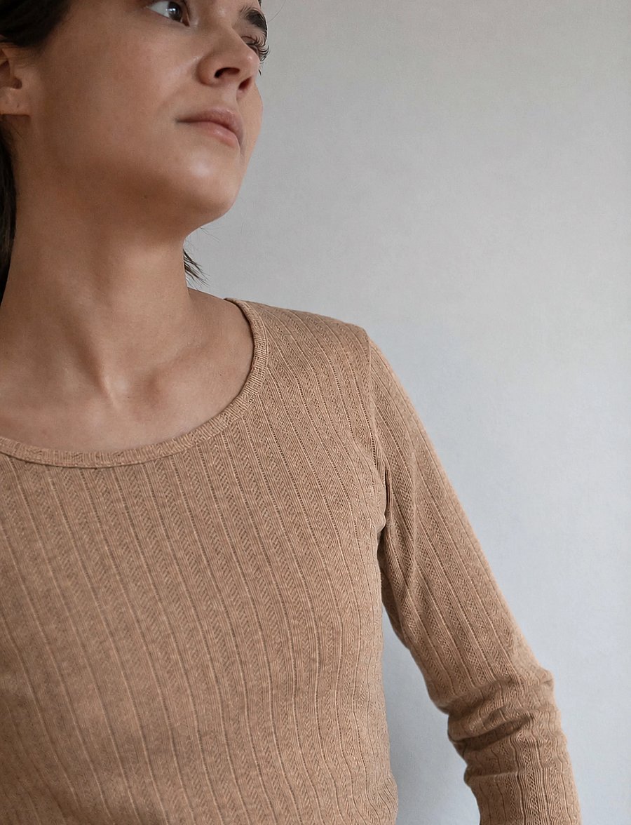 STUDIO FEDER - GERTRUD BLUSE - langærmede bluser - oat melange - 4
