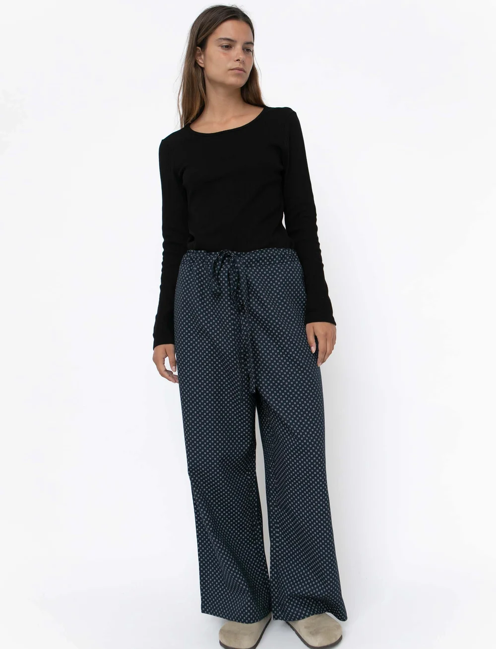 STUDIO FEDER - SONJA PANTS - COTTON - víðar skálmar buxur - stardust - 0