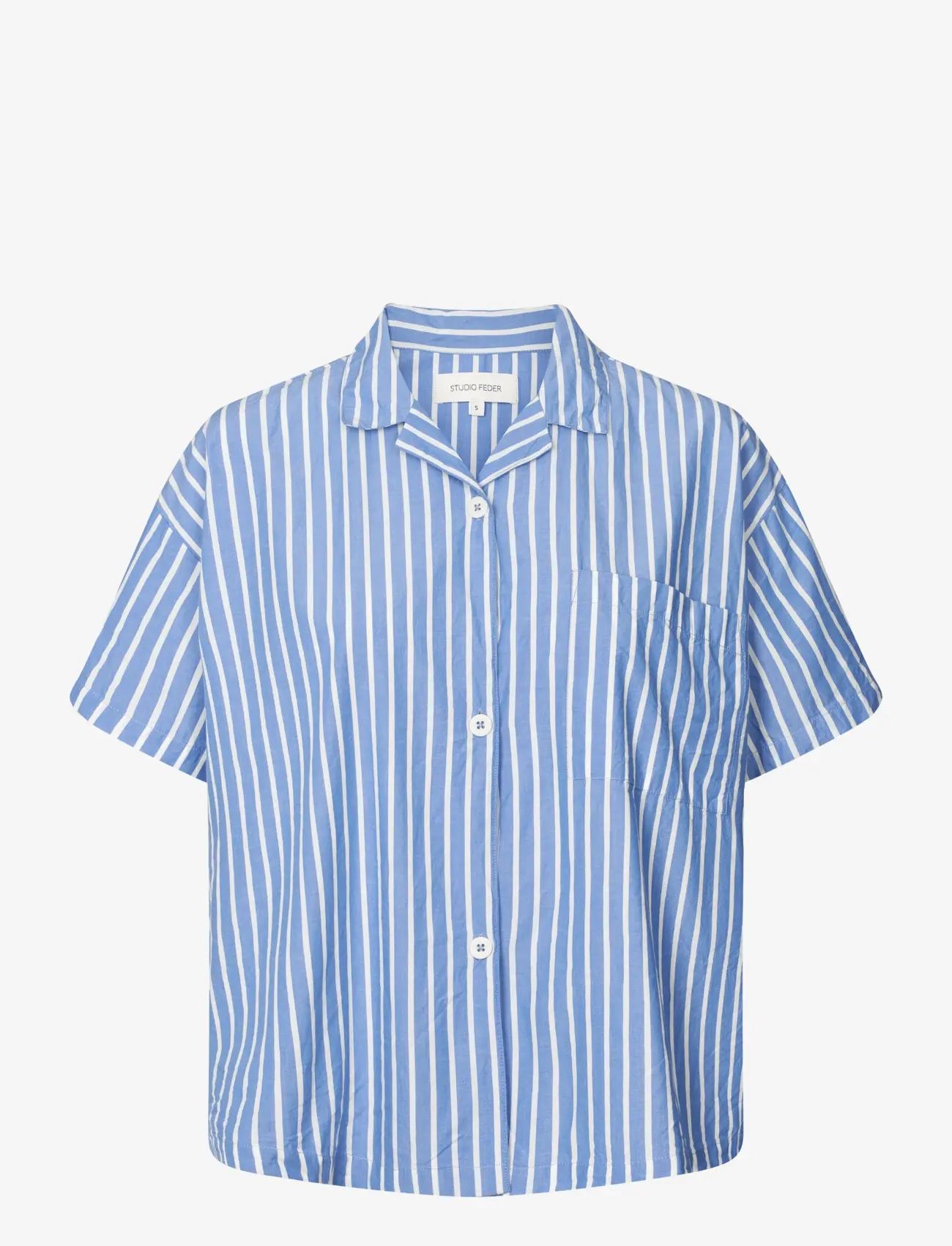 STUDIO FEDER VICTORIA SHIRT - POPLIN - STUDIO FEDER - ODDEN / blue