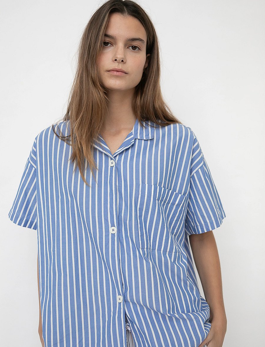 STUDIO FEDER - VICTORIA SHIRT - POPLIN - short-sleeved shirts - odden - 0