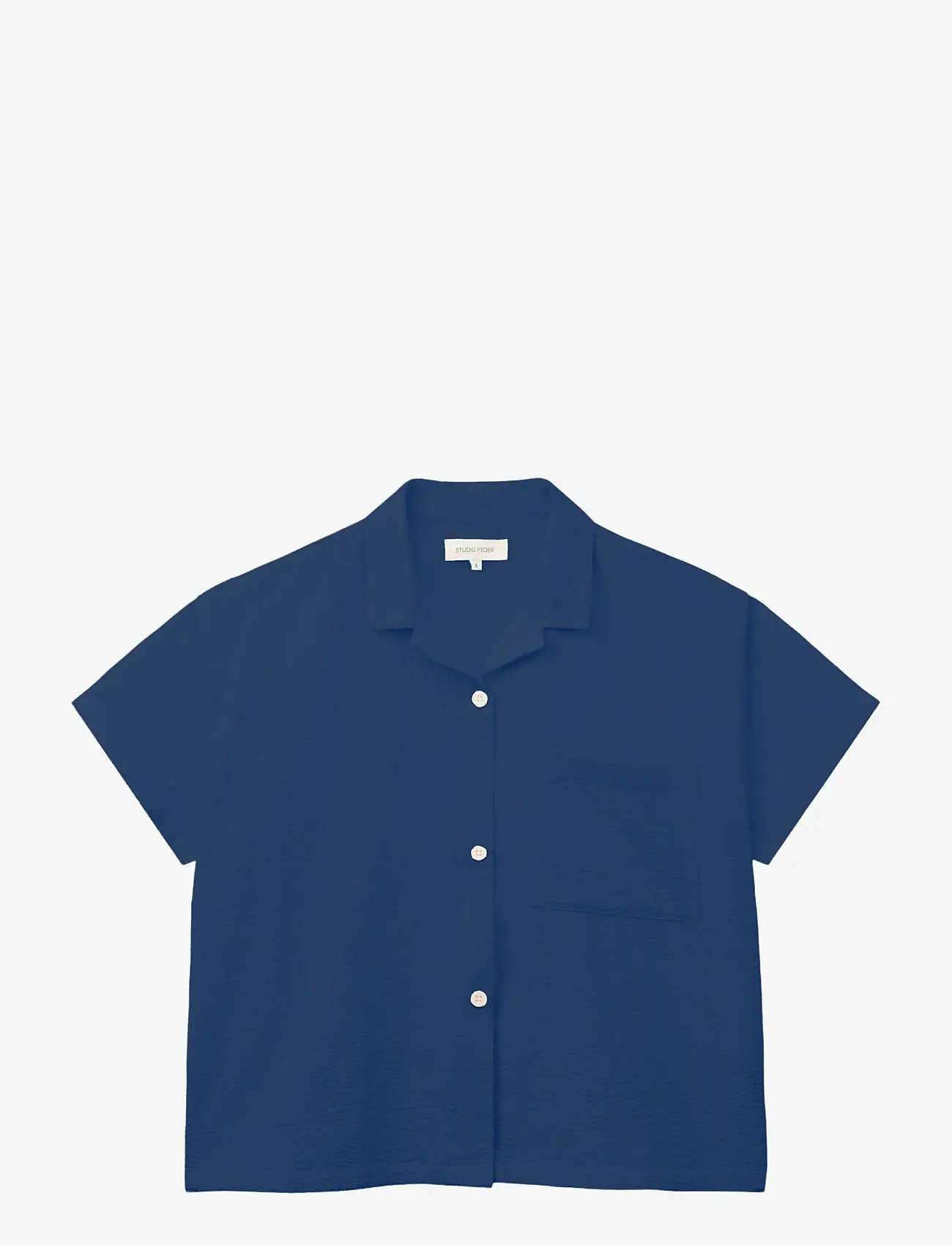 STUDIO FEDER - VICTORIA SHIRT - short-sleeved shirts - navy - 0