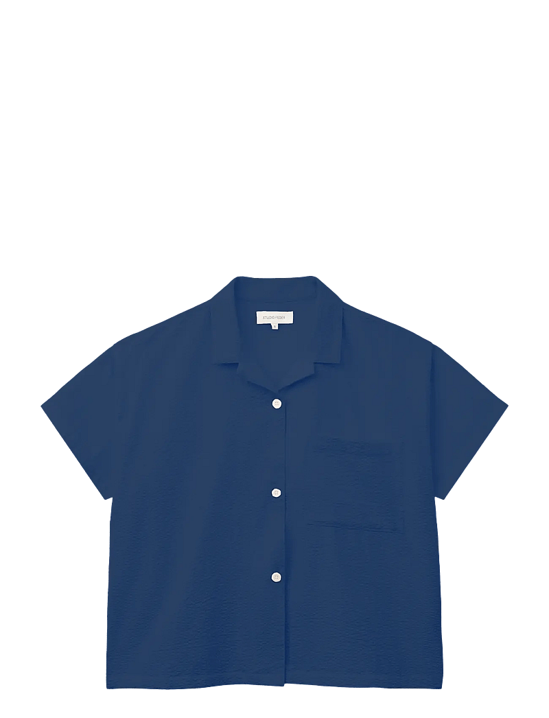 STUDIO FEDER - VICTORIA SHIRT - short-sleeved shirts - navy - 0
