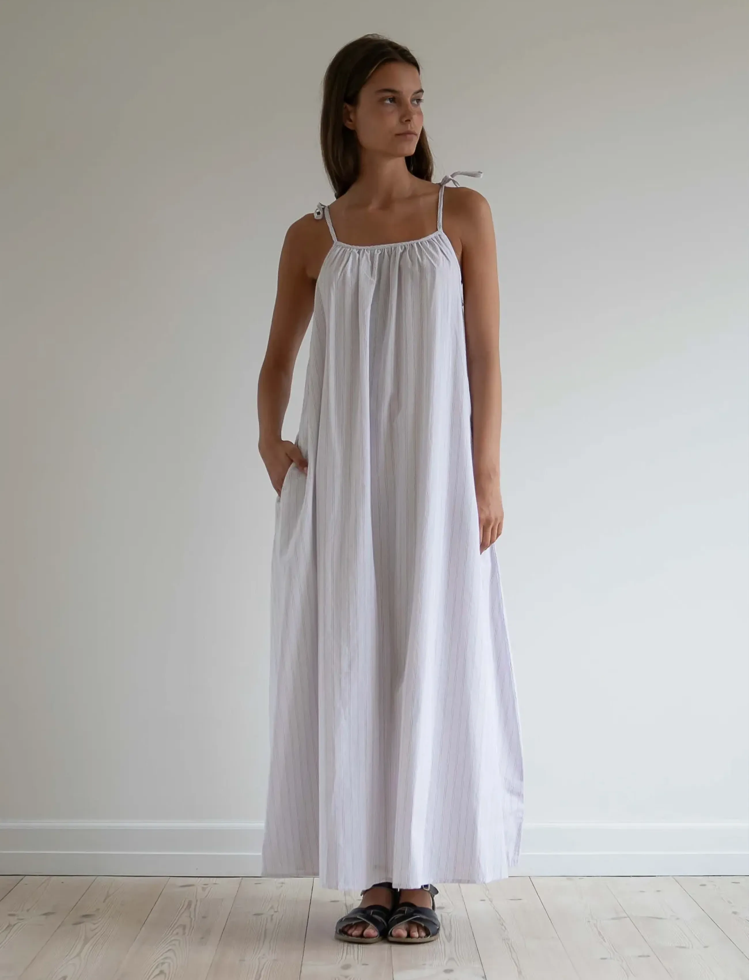 STUDIO FEDER RIGMOR DRESS - POPLIN - STUDIO FEDER - BELLINI / white