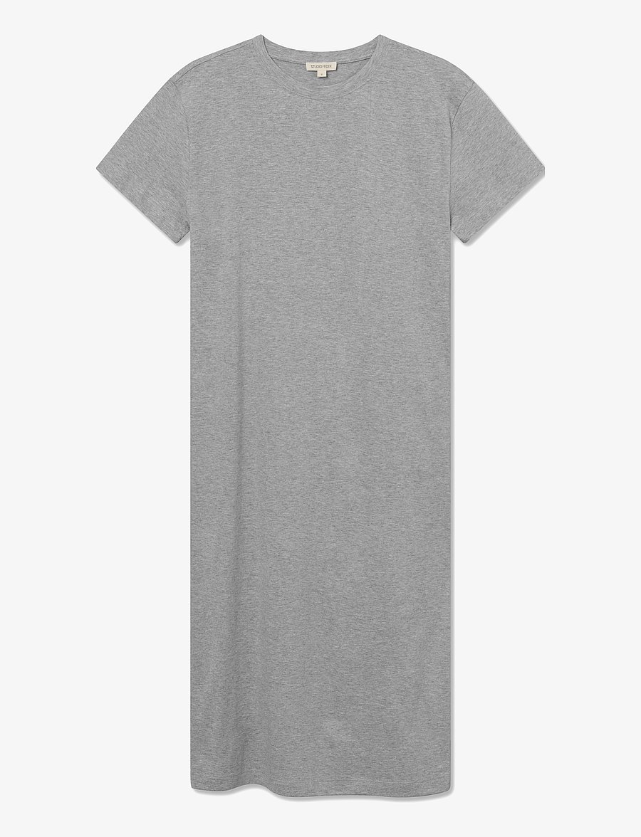 STUDIO FEDER - Maya T-shirt Dress - t-shirt-kleider - grey melange - 0