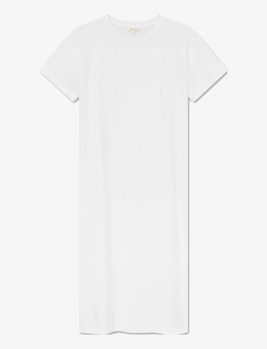 STUDIO FEDER - Maya T-shirt Dress - vabaaja kleidid - white - 0