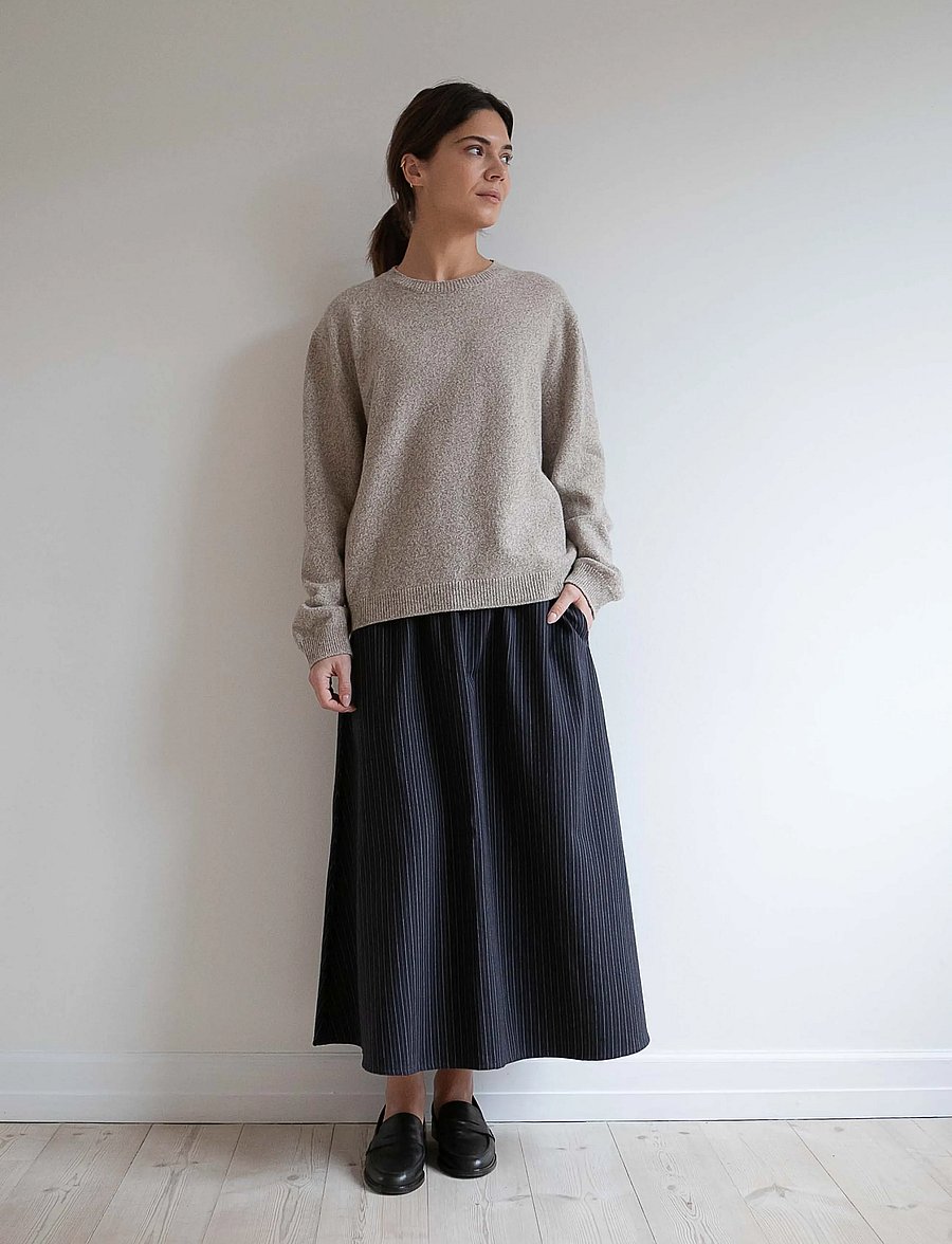 STUDIO FEDER - AGNES SKIRT - midi-röcke - classic pin - 0