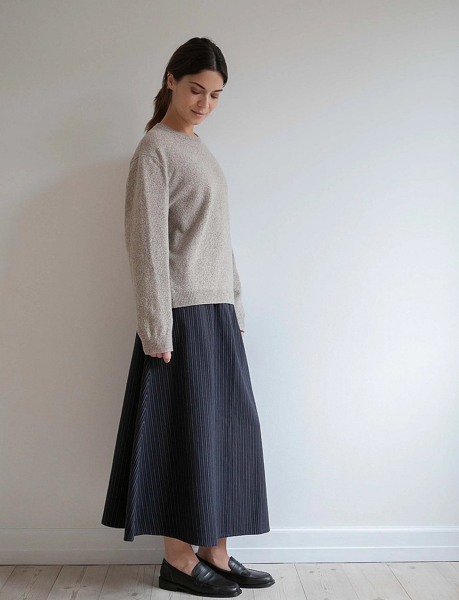 STUDIO FEDER - AGNES SKIRT - midi-röcke - classic pin - 2