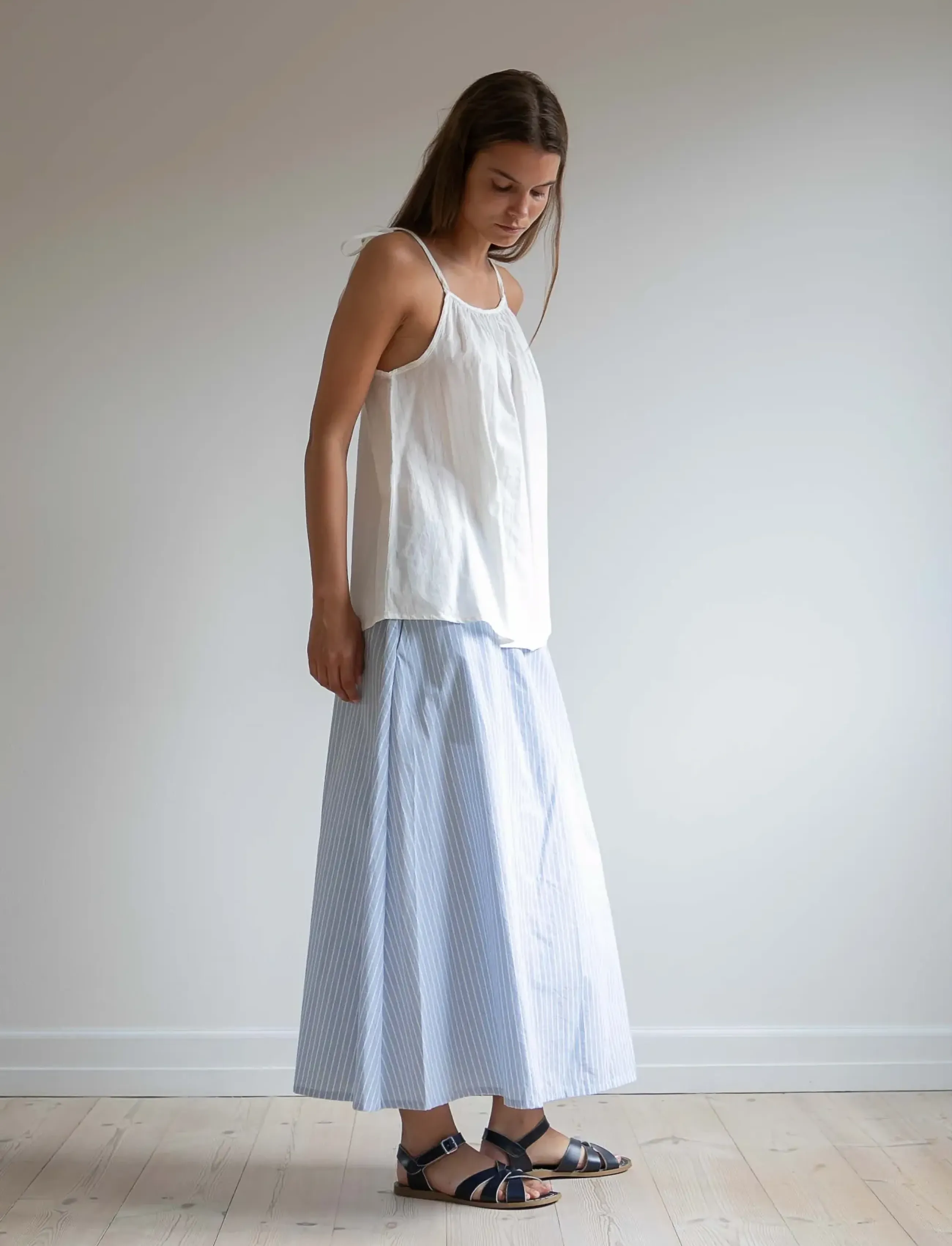 STUDIO FEDER - AGNES SKIRT - midi skirts - mattress stripe - 3