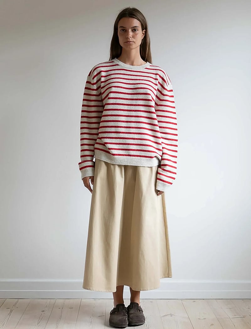 STUDIO FEDER - AGNES SKIRT - midi-röcke - sand beige - 5