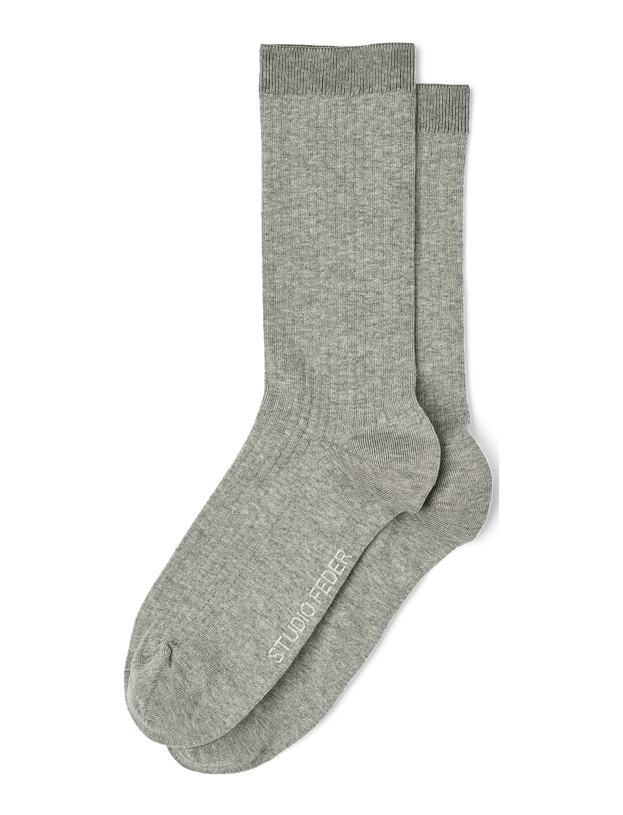 STUDIO FEDER - MINNA SOCK - normale socken - grey melange - 0