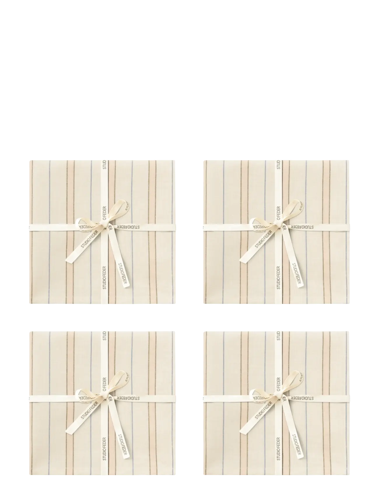 STUDIO FEDER LIVIA NAPKIN 4-PACK - Textilien - LA VIE / beige