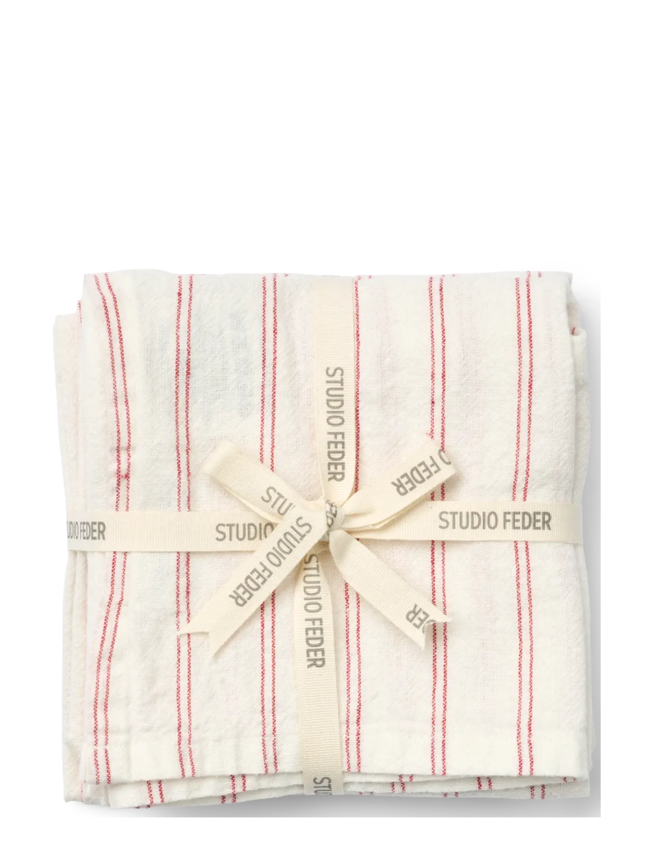 STUDIO FEDER Livia Napkin 4-Pack, 40X40 cm, Napkins, Rot - Cloth Homeware