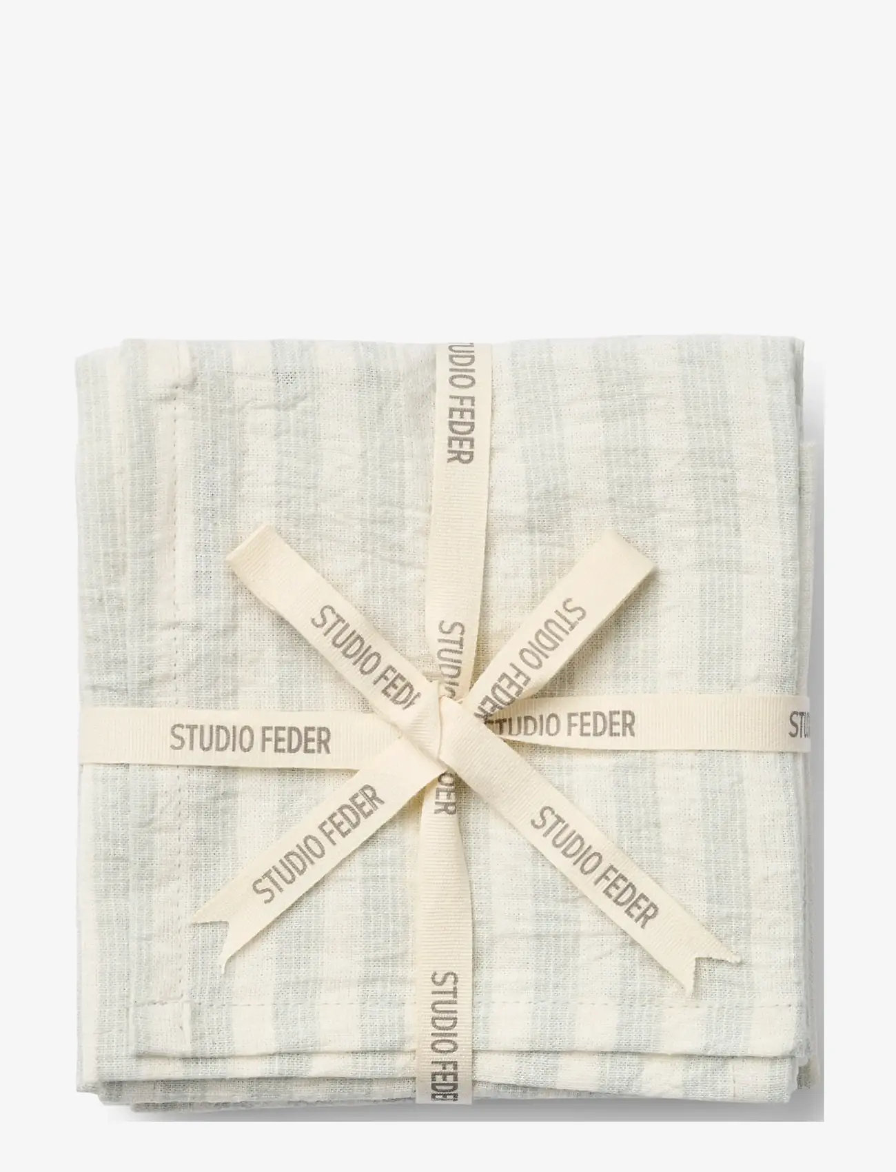 STUDIO FEDER - LIVIA NAPKIN 4-PACK - stofservietter - soft mint stripe - 0