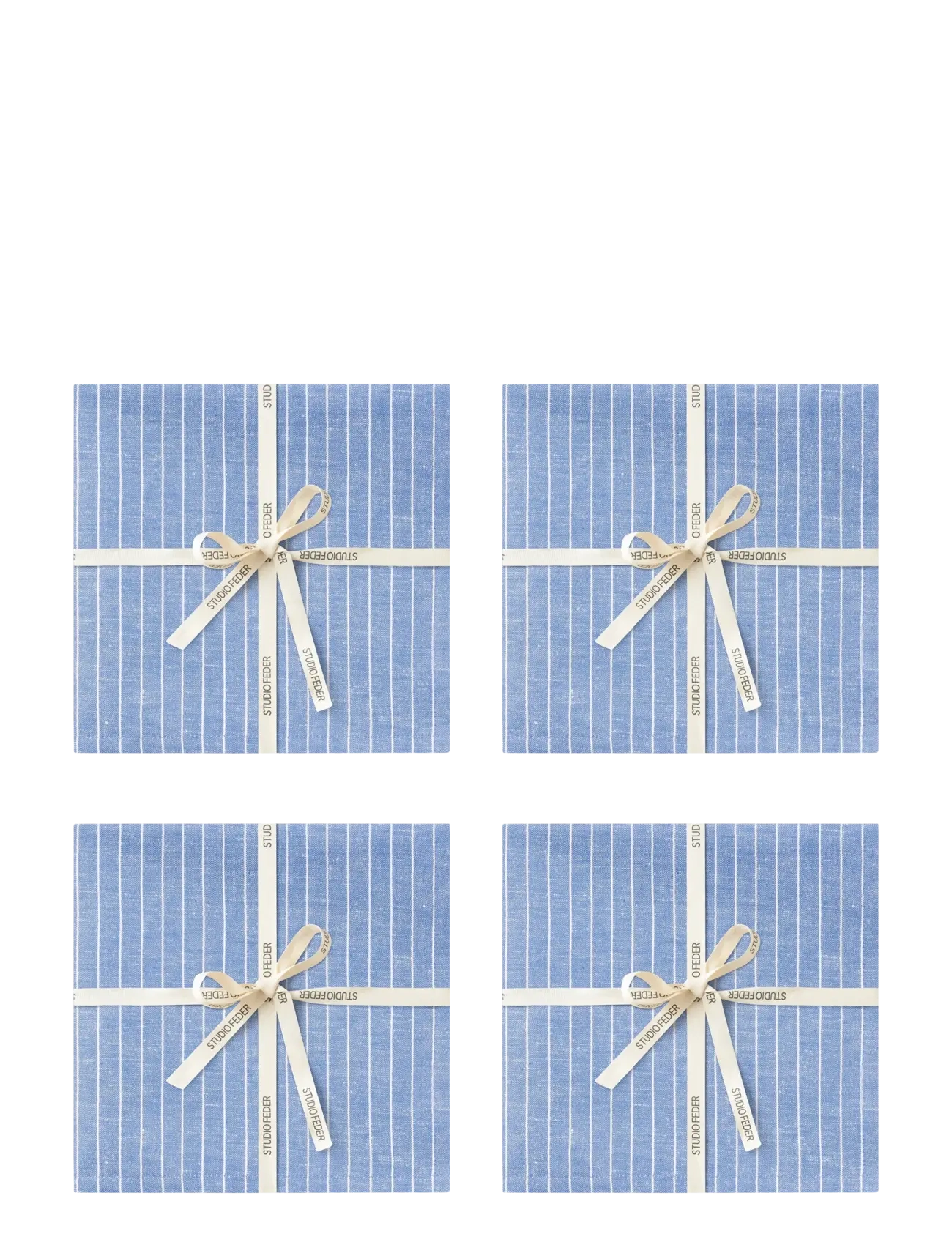 STUDIO FEDER LIVIA NAPKIN 4-PACK - Servietter - TENNIS / blue