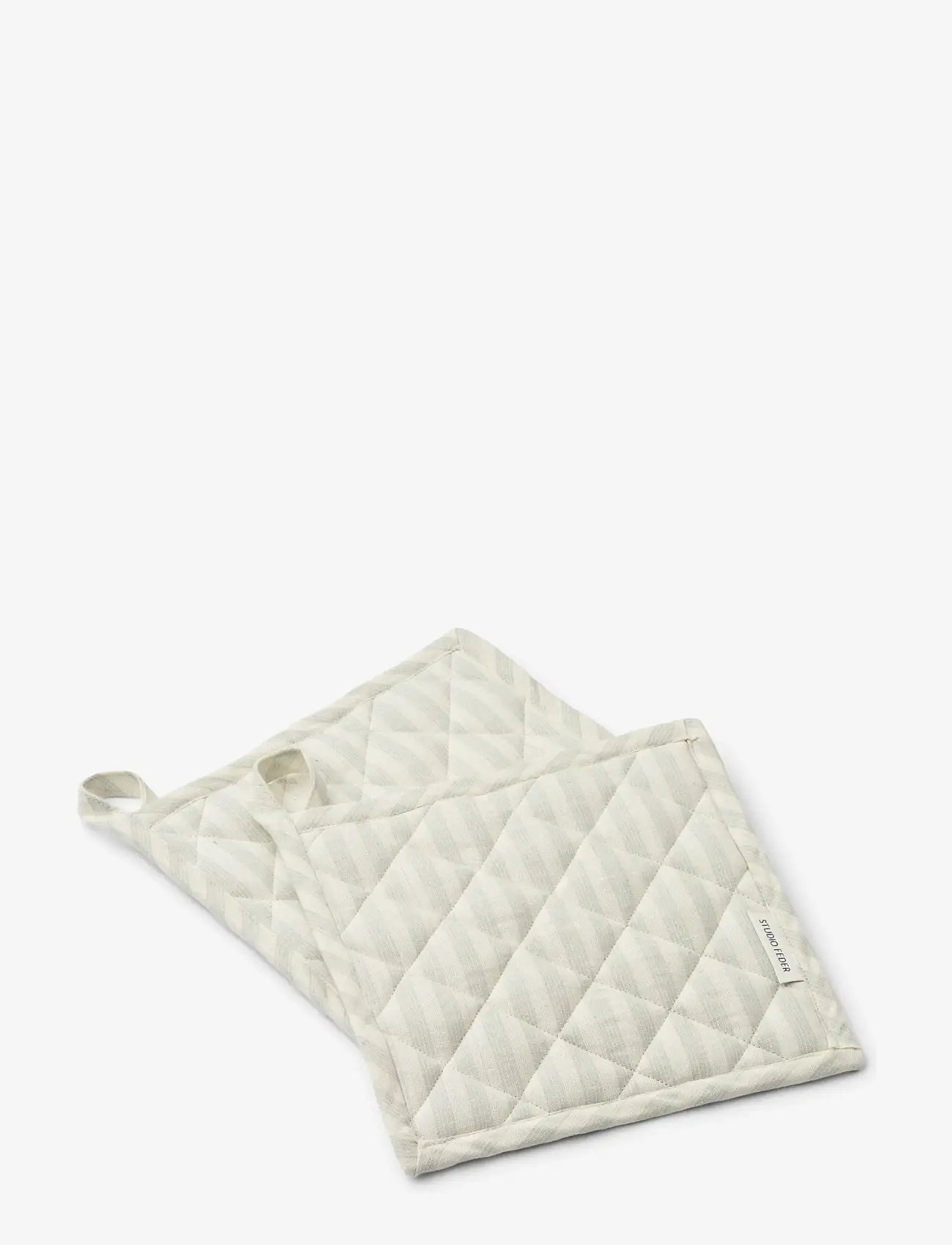 STUDIO FEDER - ADA POT HOLDER 2-PACK - grydelapper & ovnhandsker - soft mint stripe - 0