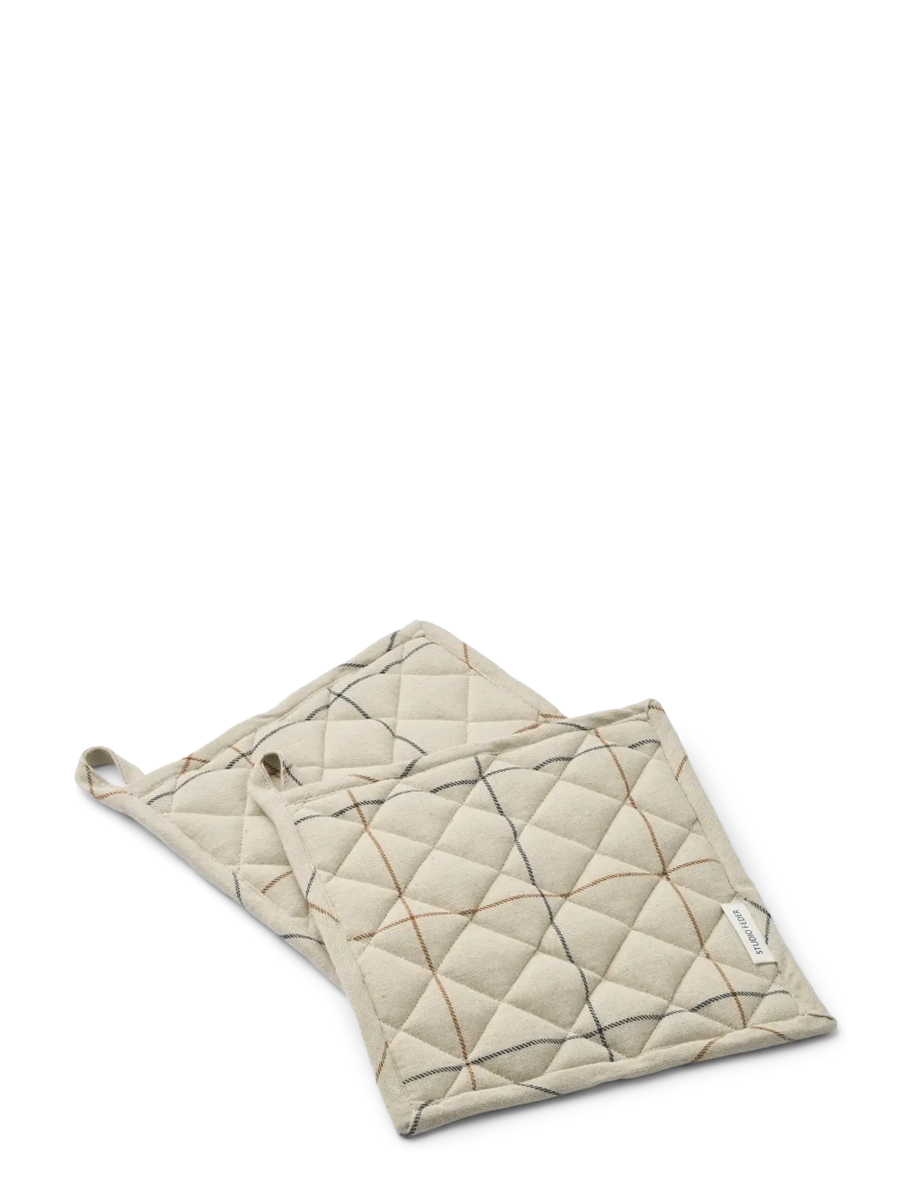 STUDIO FEDER ADA POT HOLDER 2-PACK - Textilien - SUNDAY CHECK / cream