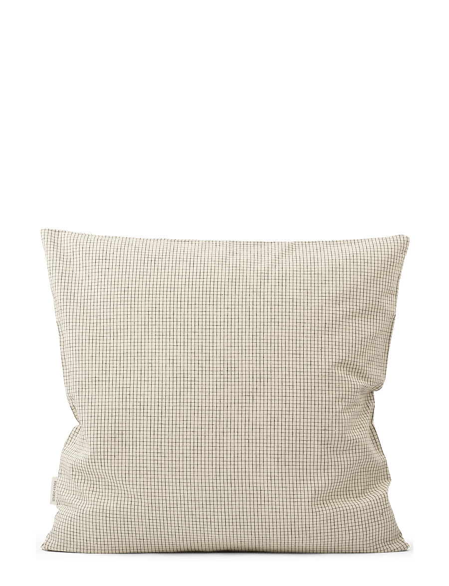 STUDIO FEDER - SIENNA CUSHION - kissen - creme black plaid - 1