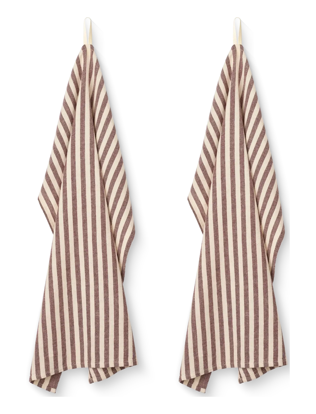 STUDIO FEDER Penny Tea Handtuch 2- Pack - Cot/Lin Braun - 50X 70CM - Unisex
