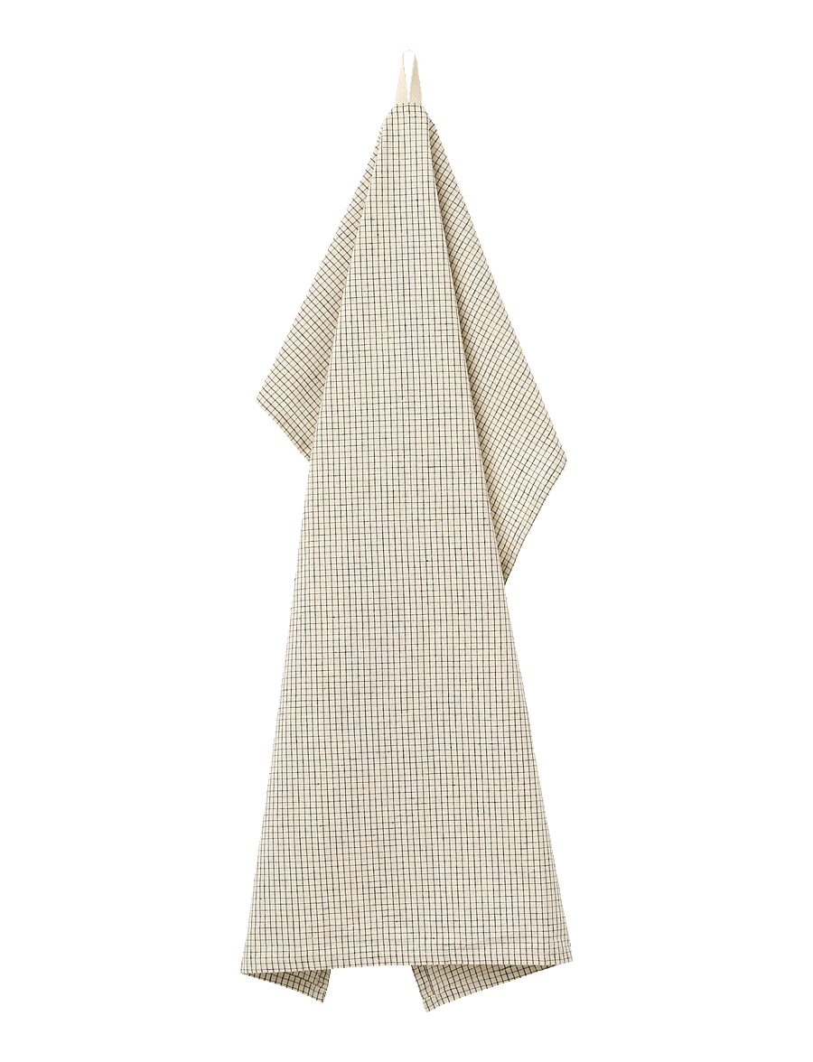 STUDIO FEDER - PENNY TEA TOWEL - 2- PACK - küchenhandtücher - creme black plaid - 2