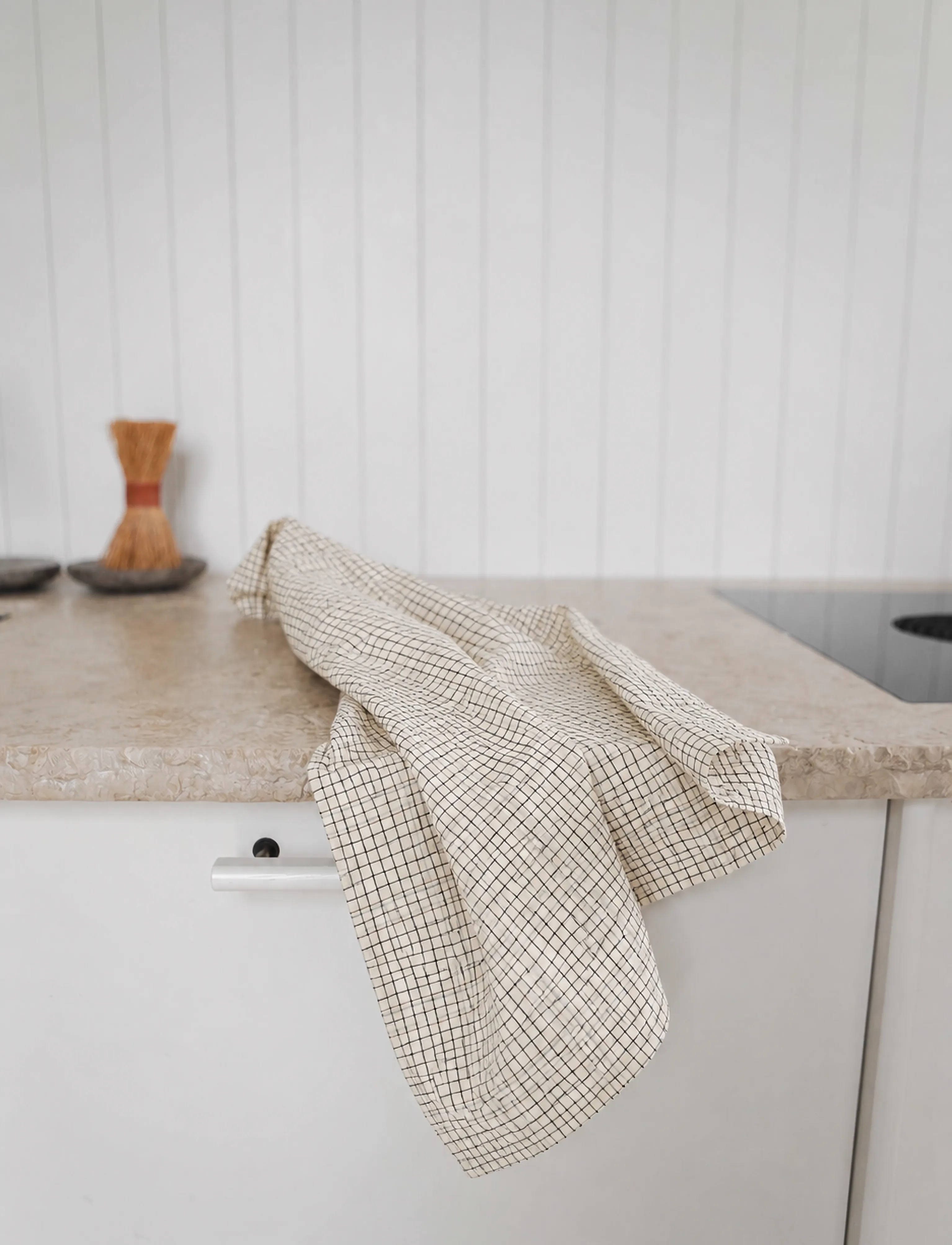 STUDIO FEDER - PENNY TEA TOWEL - 2- PACK - küchenhandtücher - creme black plaid - 0