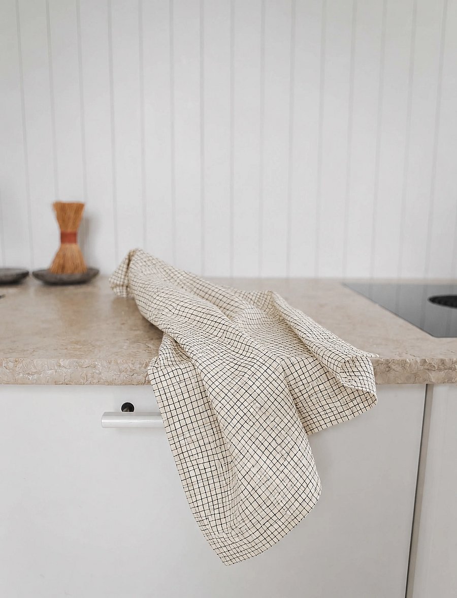 STUDIO FEDER - PENNY TEA TOWEL - 2- PACK - küchenhandtücher - creme black plaid - 0