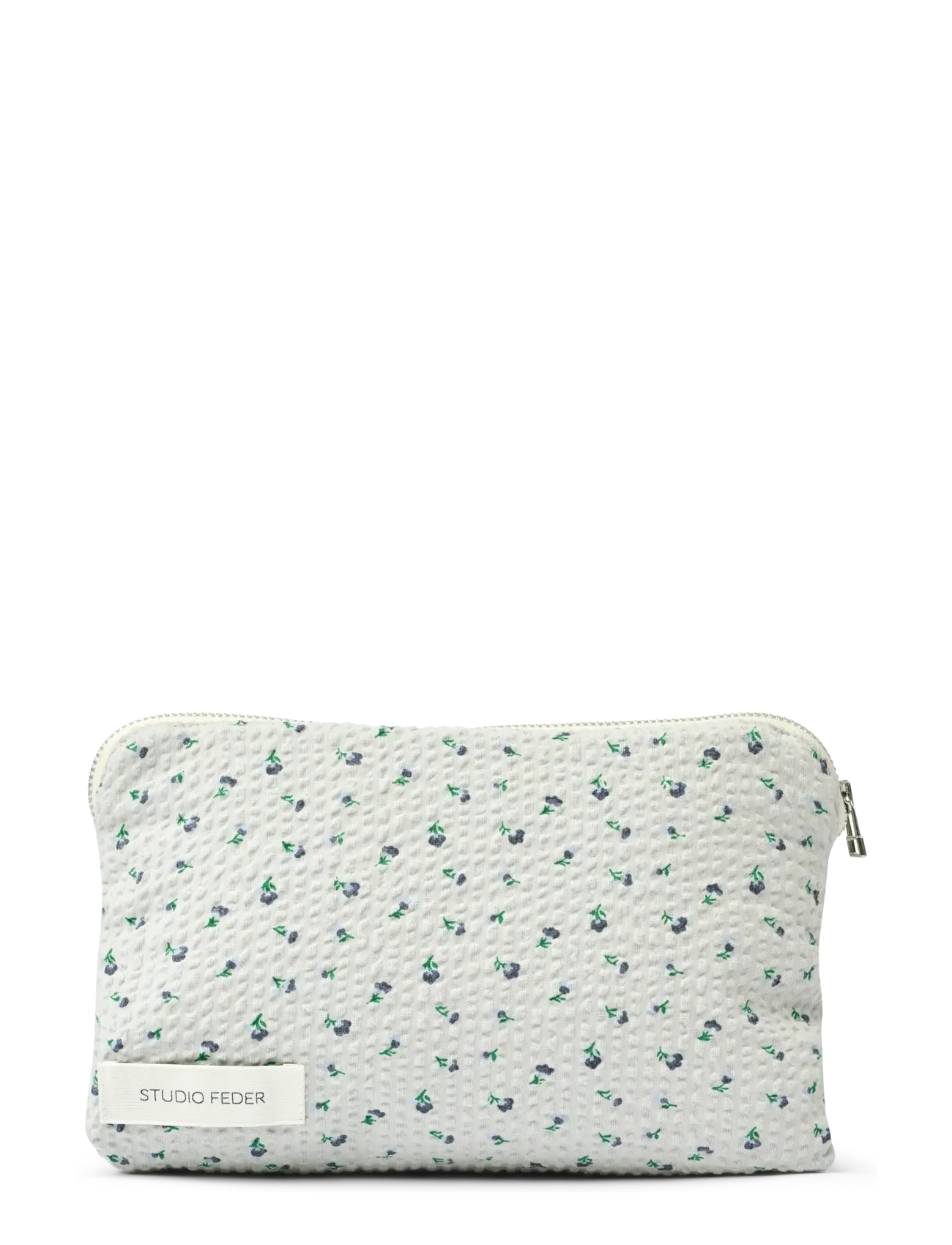 STUDIO FEDER Celia Mini Toiletry Bag Seersucker, 22X12X10 cm, Bags, Weiß - Frauen