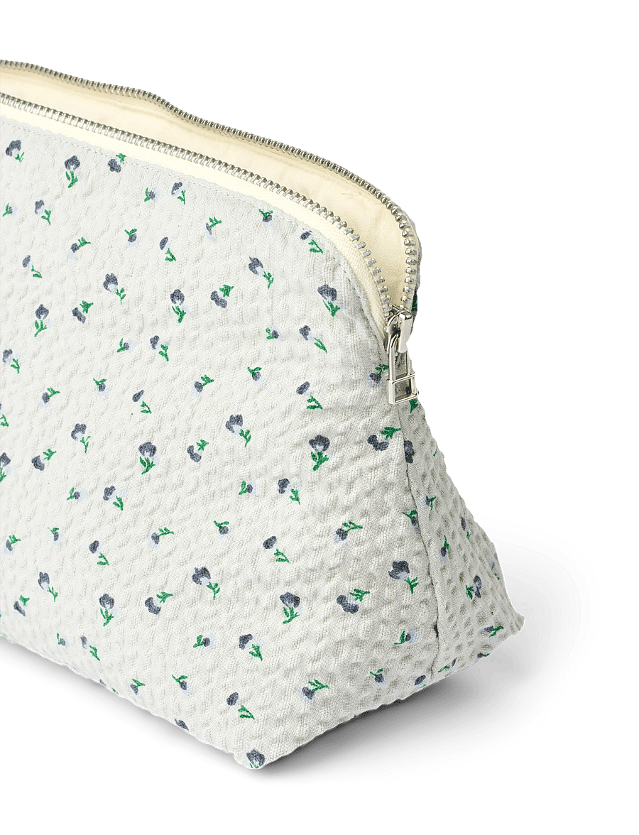 STUDIO FEDER - CELIA MINI TOILETRY BAG - SEERSUCKER - kosmeetikakotid - cloudy day - 1