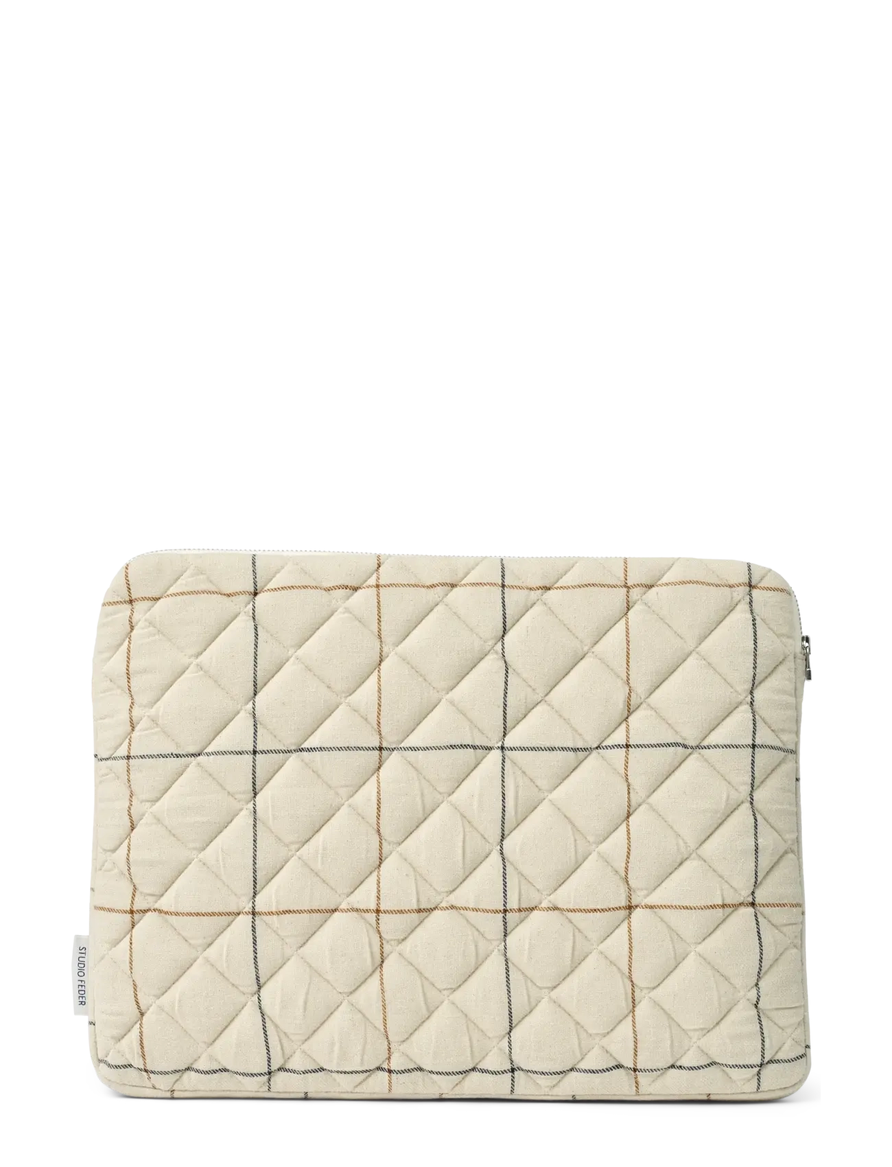 LARA LAPTOP CASE - COT/LIN - SUNDAY CHECK