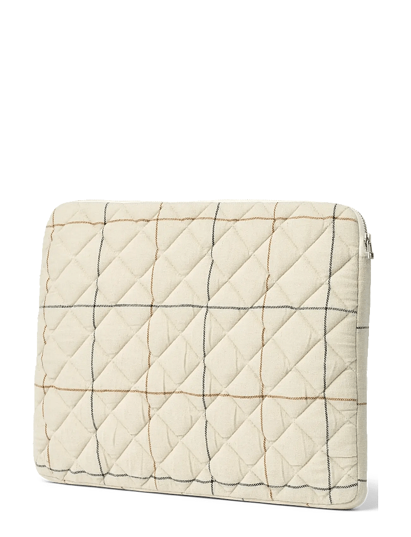 STUDIO FEDER - LARA LAPTOP CASE - COT/LIN - everyday style - sunday check - 1
