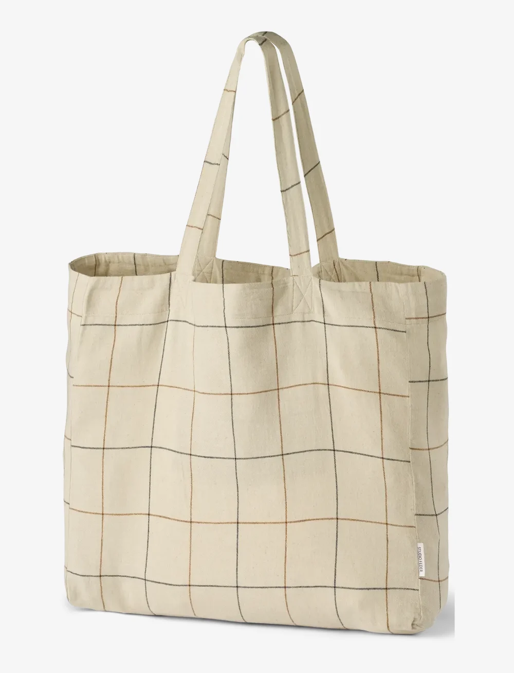 STUDIO FEDER - HANNA SHOPPER - COT/LIN - tote bags - sunday check - 0