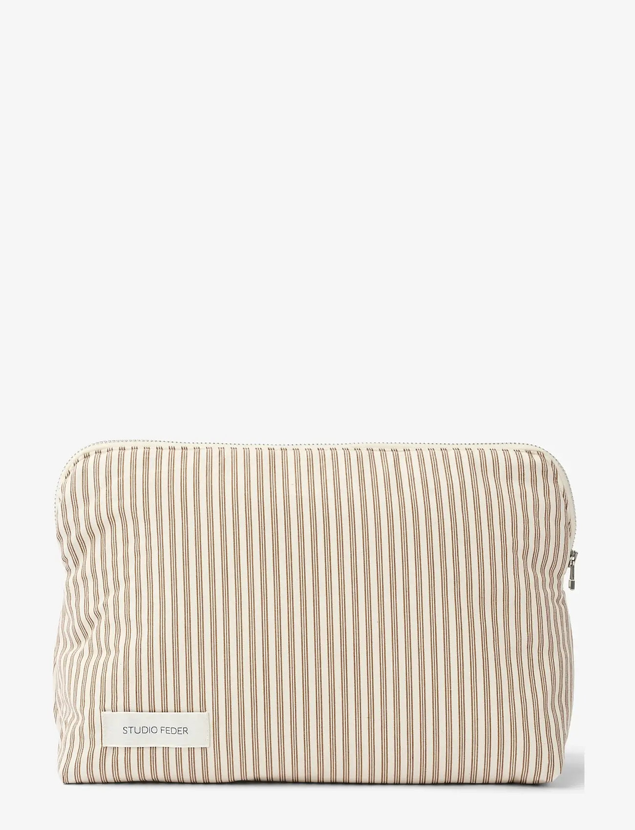 STUDIO FEDER - CELIA TOILETRY BAG - makeup bags - brown beach stripe - 1