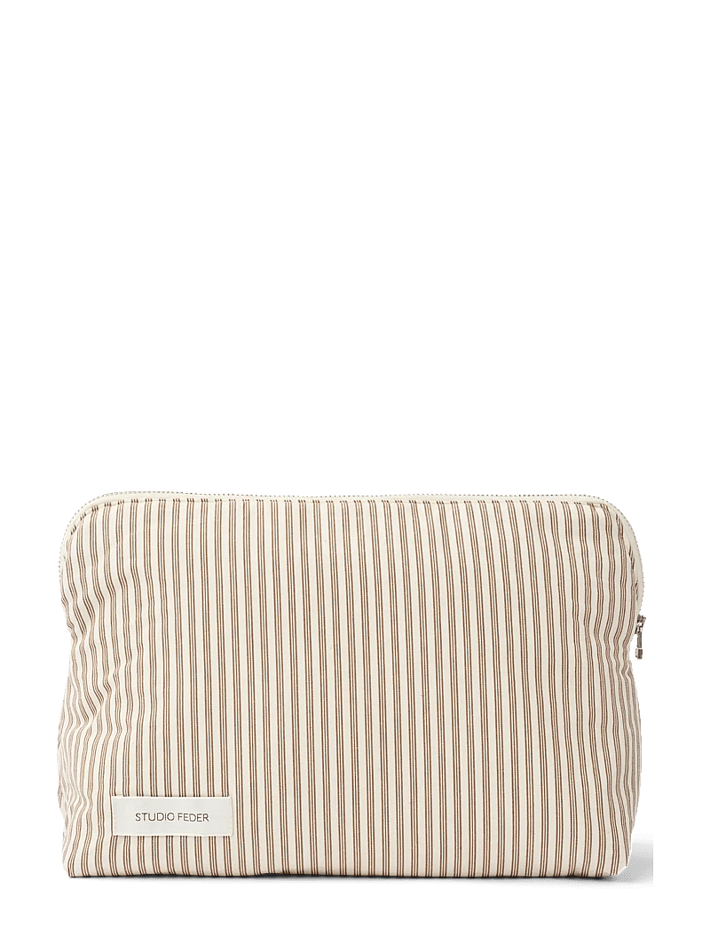 STUDIO FEDER - CELIA TOILETRY BAG - kosmetiktaschen - brown beach stripe - 1