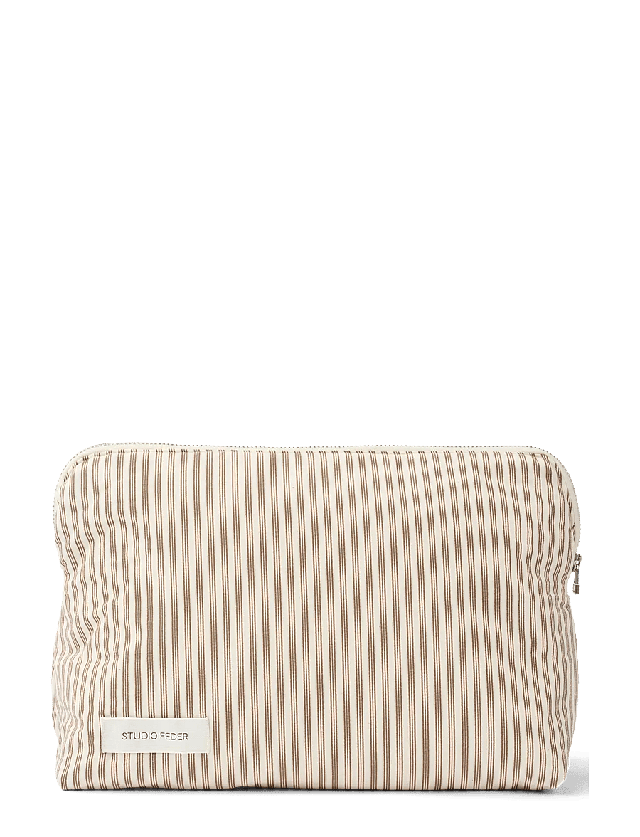 STUDIO FEDER - CELIA TOILETRY BAG - kosmetiktaschen - brown beach stripe - 1