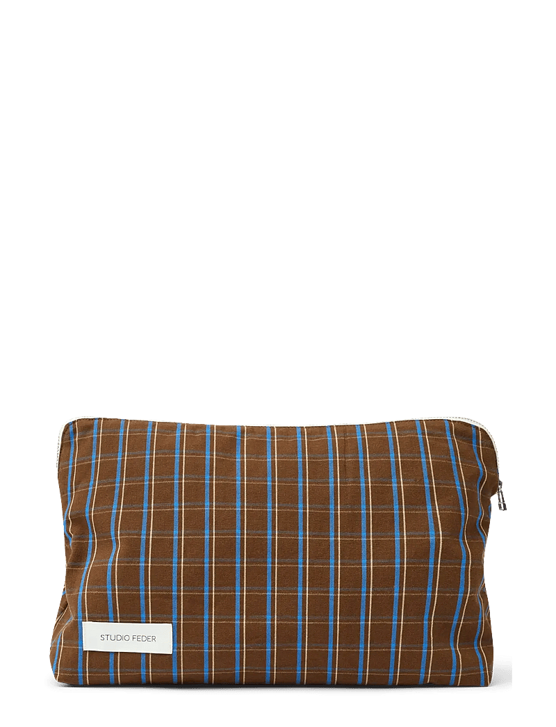 STUDIO FEDER - CELIA TOILETRY BAG - make-uptassen - chestnut - 0
