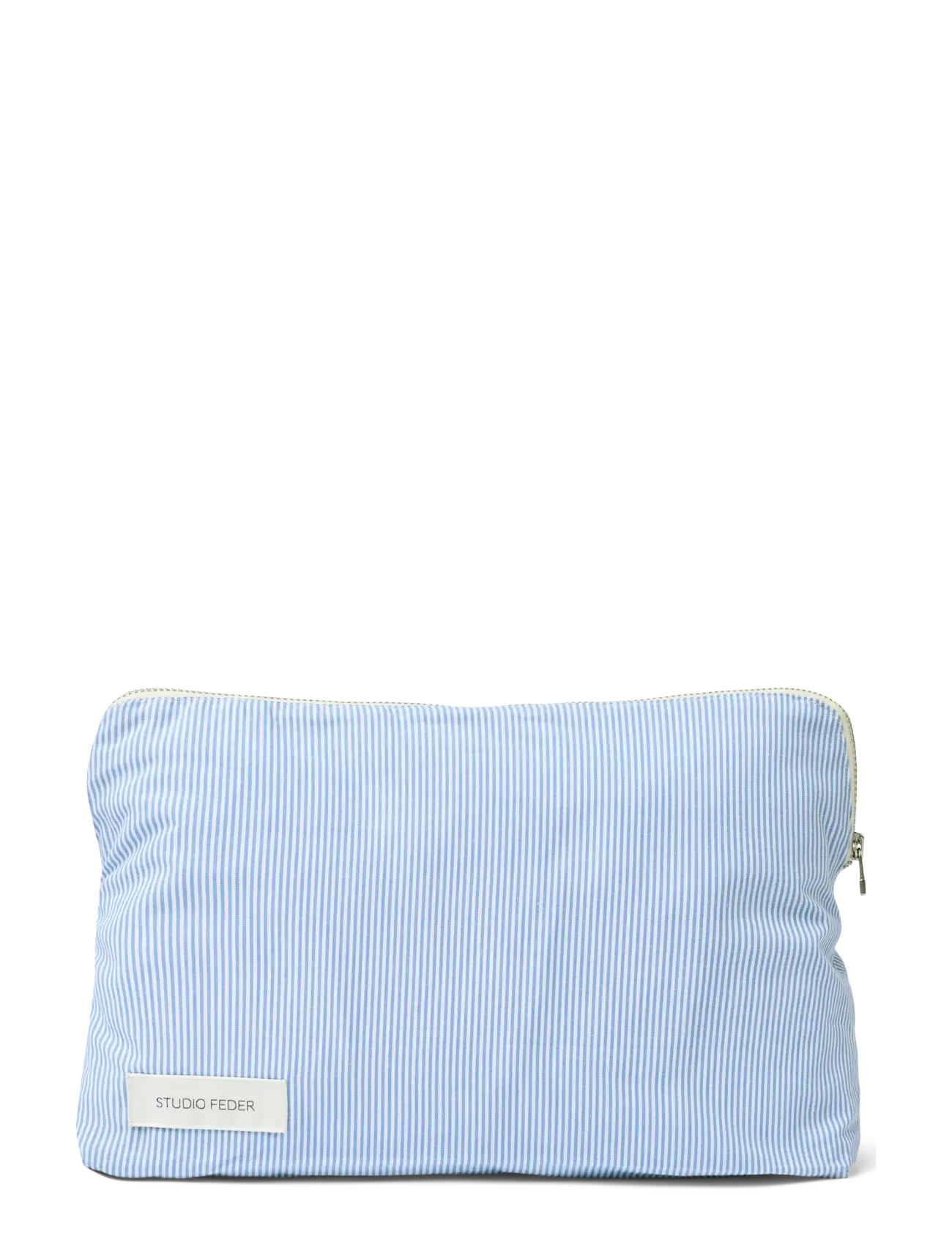 STUDIO FEDER CELIA TOILETRY BAG - Toilettasker - MILK STRIPE / blue