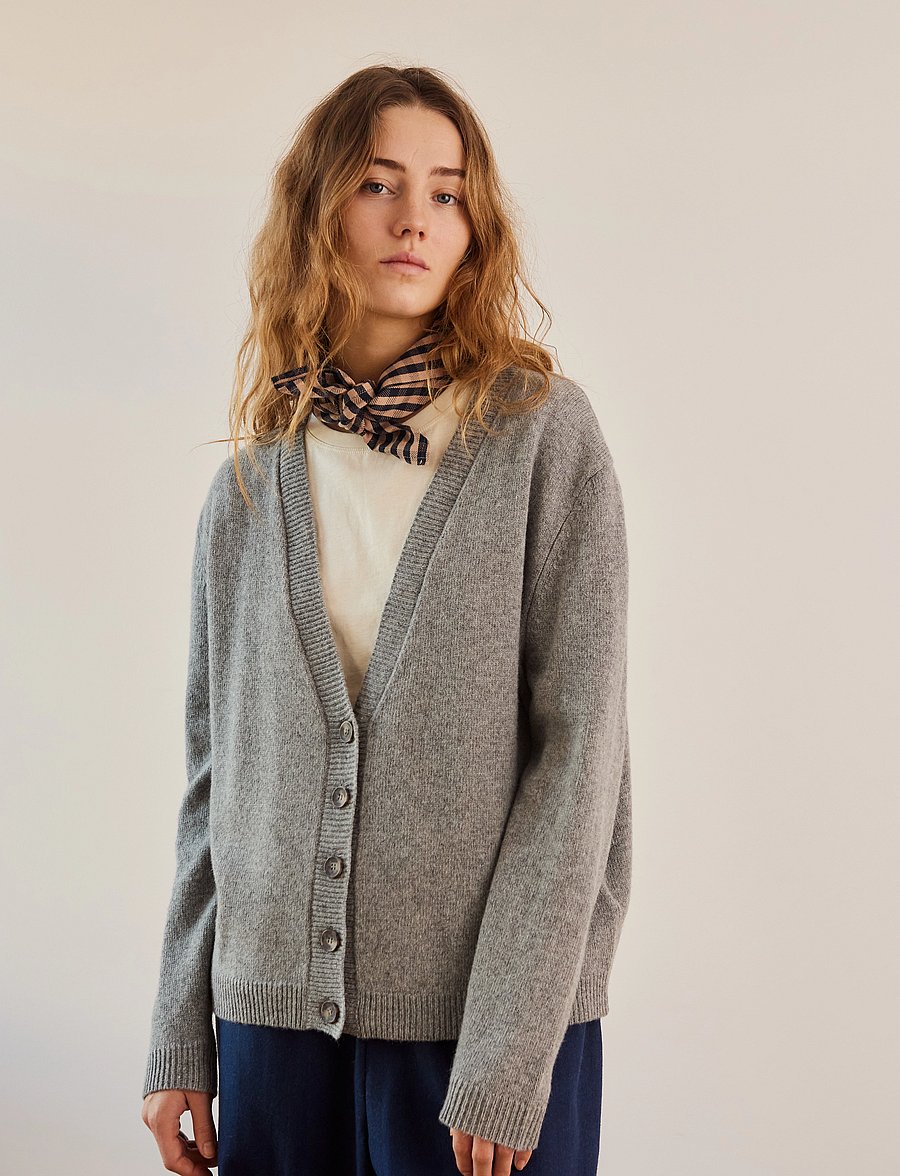 STUDIO FEDER - NOEL CARDIGAN - GREY - strickjacken - grey - 0