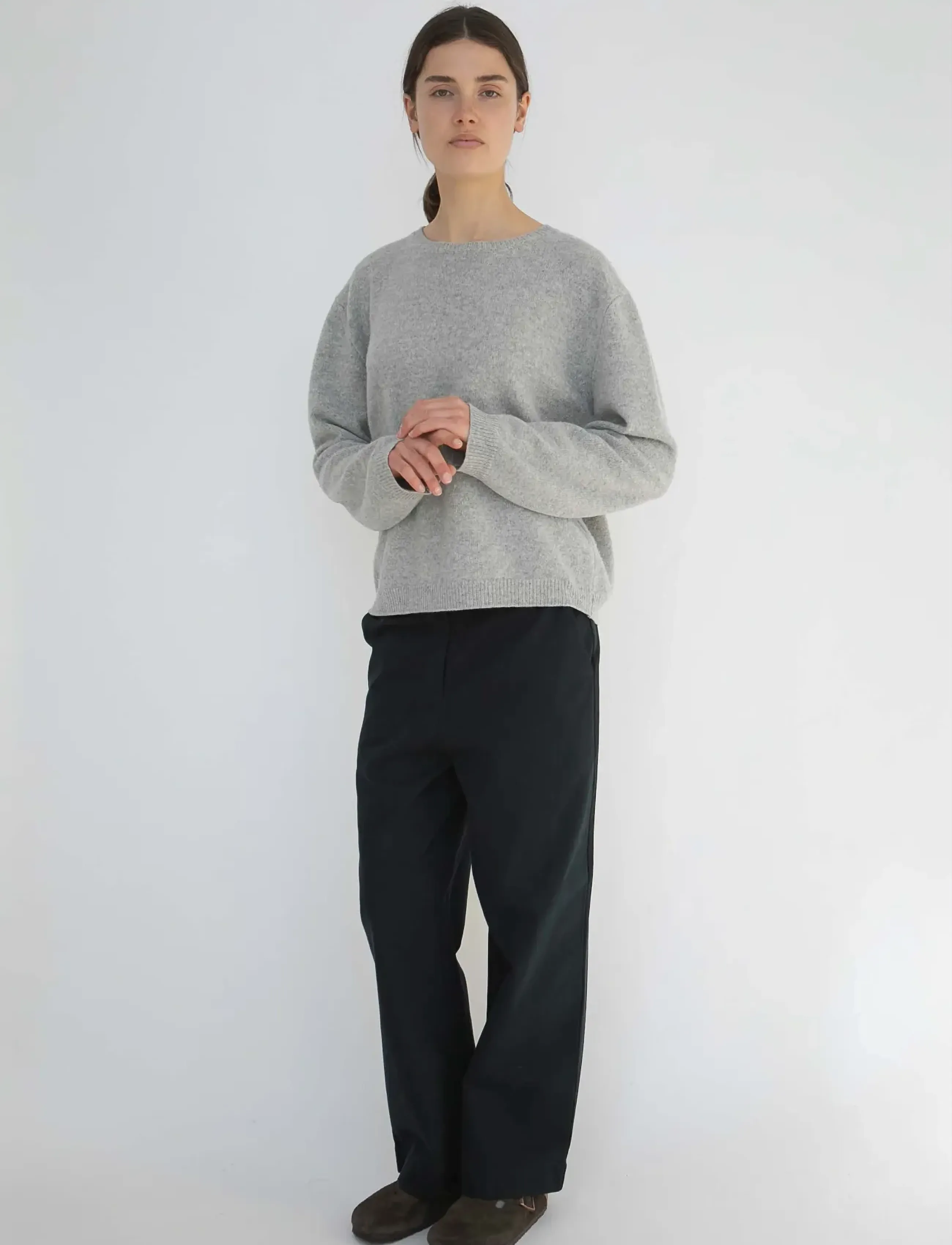 STUDIO FEDER OLINE PANTS - COTTON - Riided - BLACK / navy