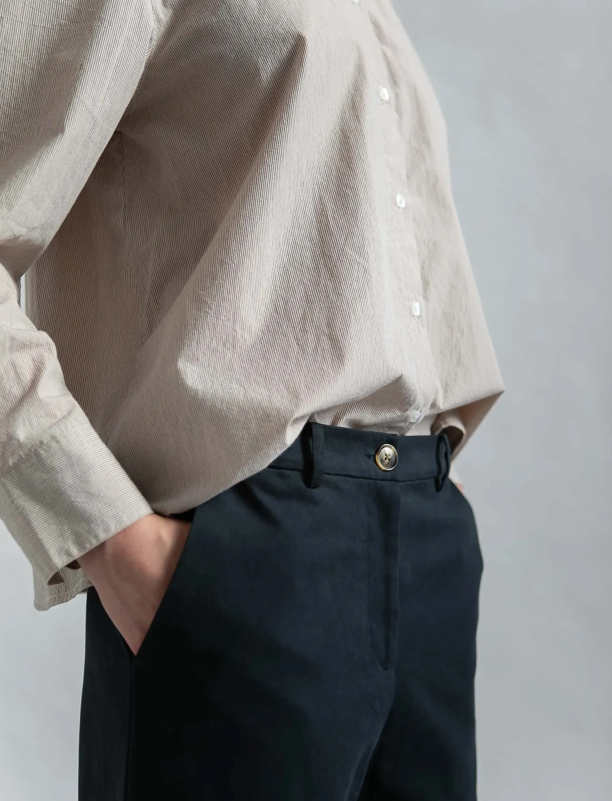 STUDIO FEDER - OLINE PANTS - chinot - black - 3