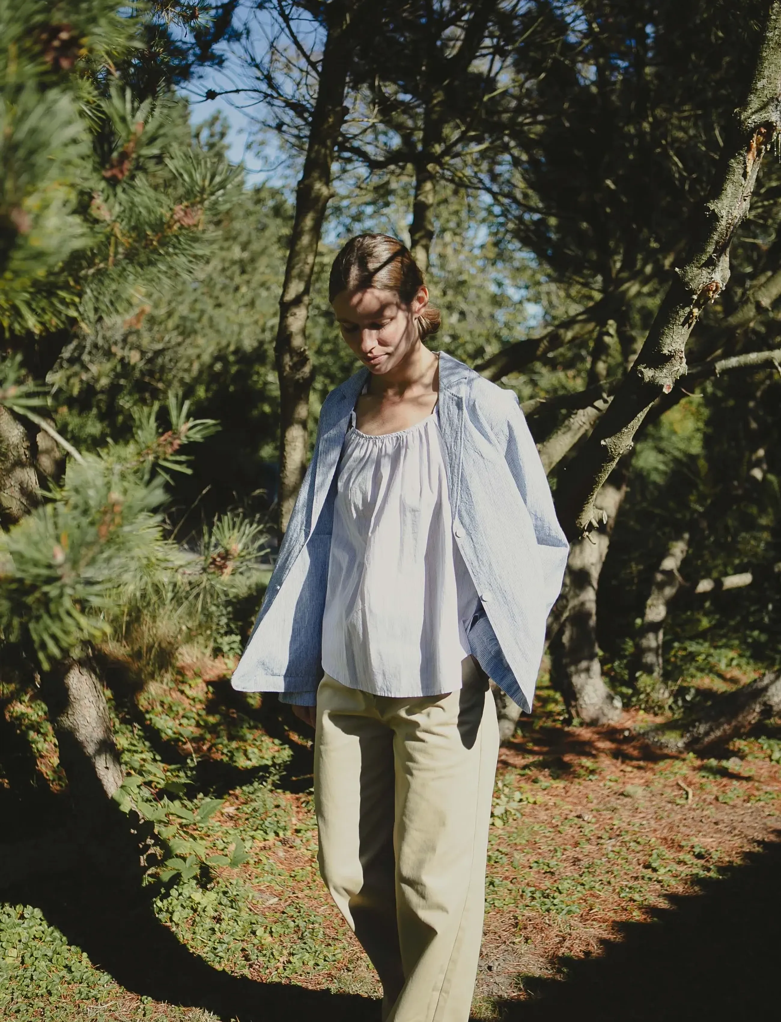 STUDIO FEDER Oline Pants, M, Beige, Bukser > Chinos, Dame